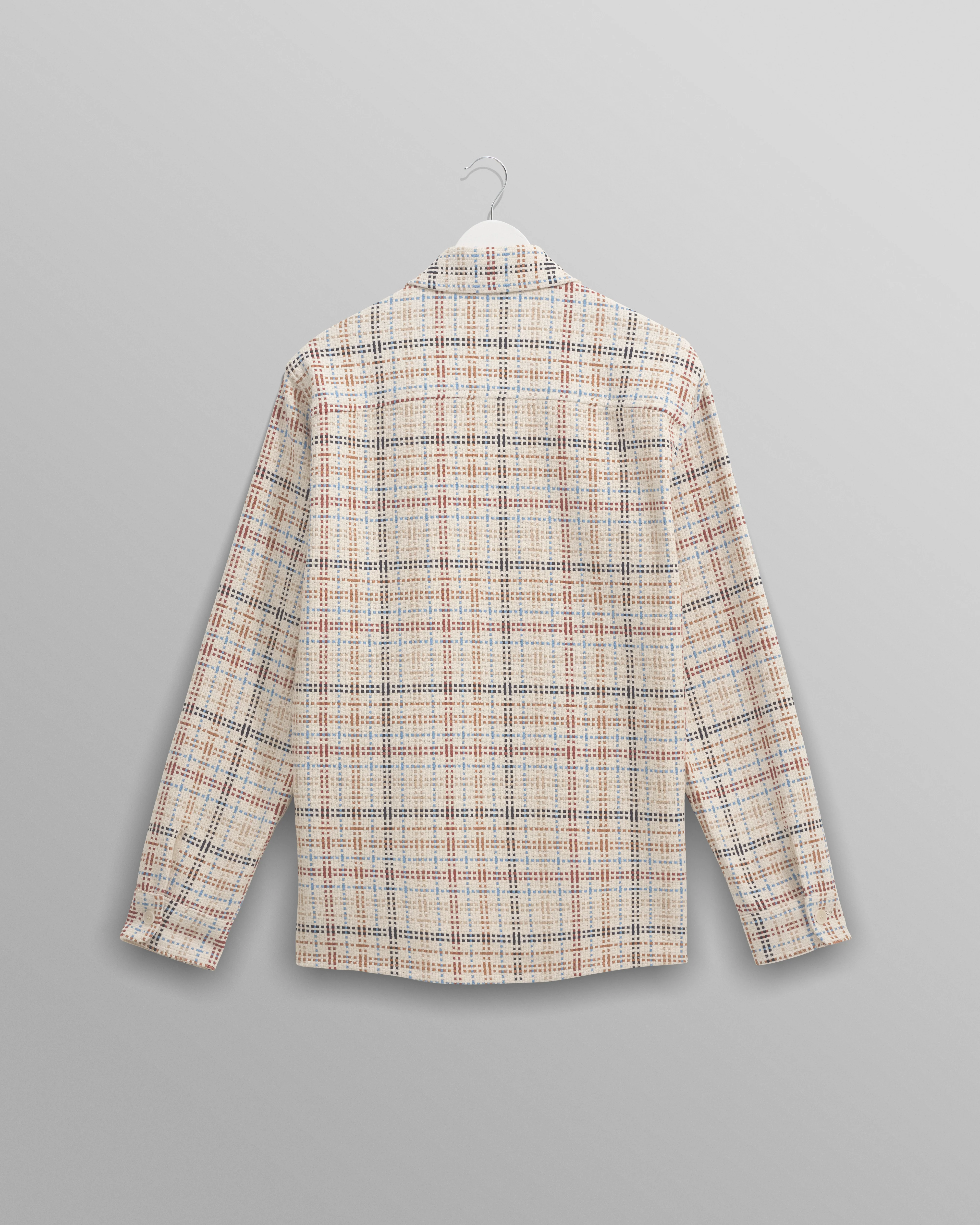 Whiting - Ecru And Multicolour Yard Check Overshirt - Image 10