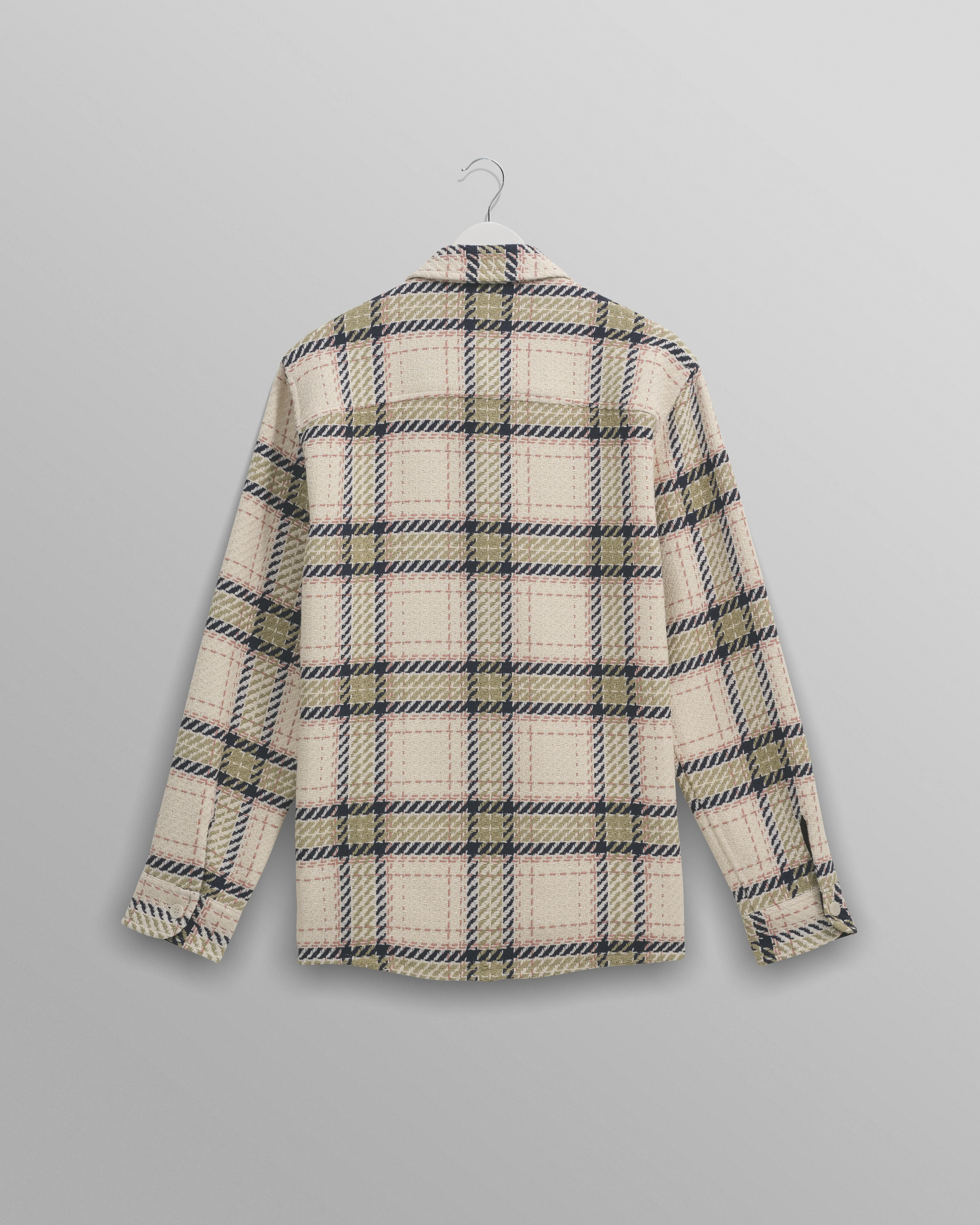 Whiting - Ecru And Sage Harp Check Overshirt - Image 9