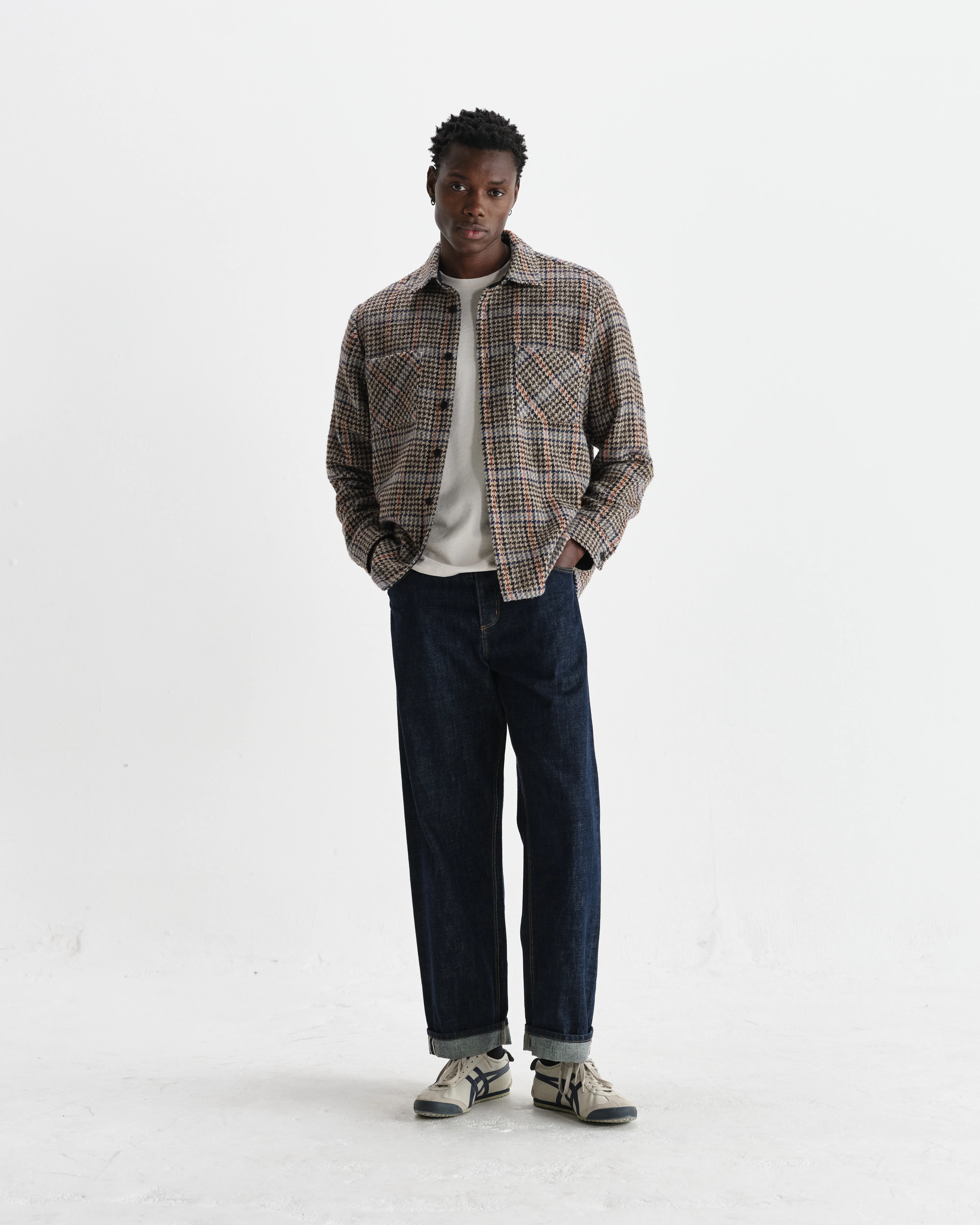 Whiting - Grey Houndstooth Wool Overshirt - Image 4