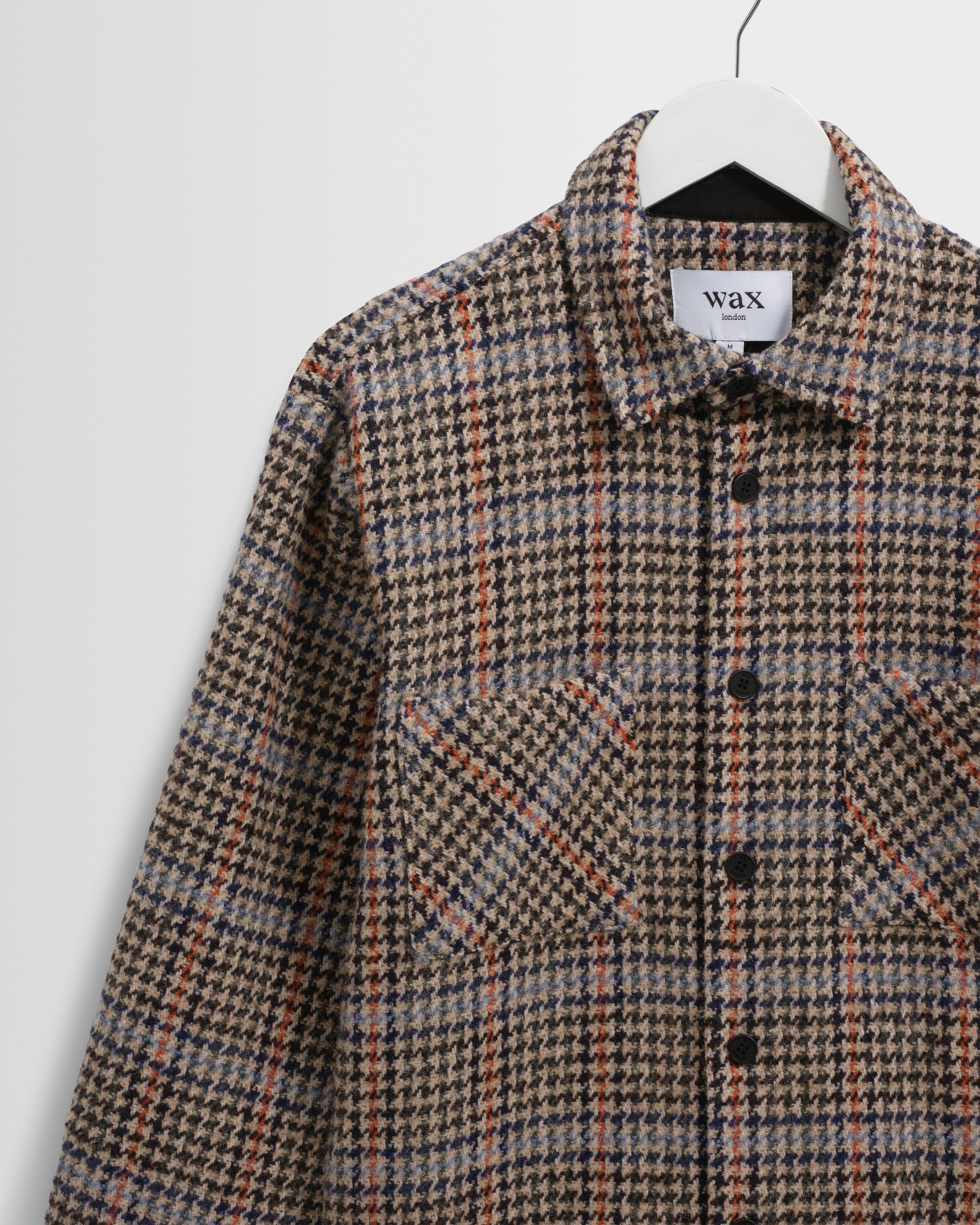 Whiting - Grey Houndstooth Wool Overshirt - Image 7