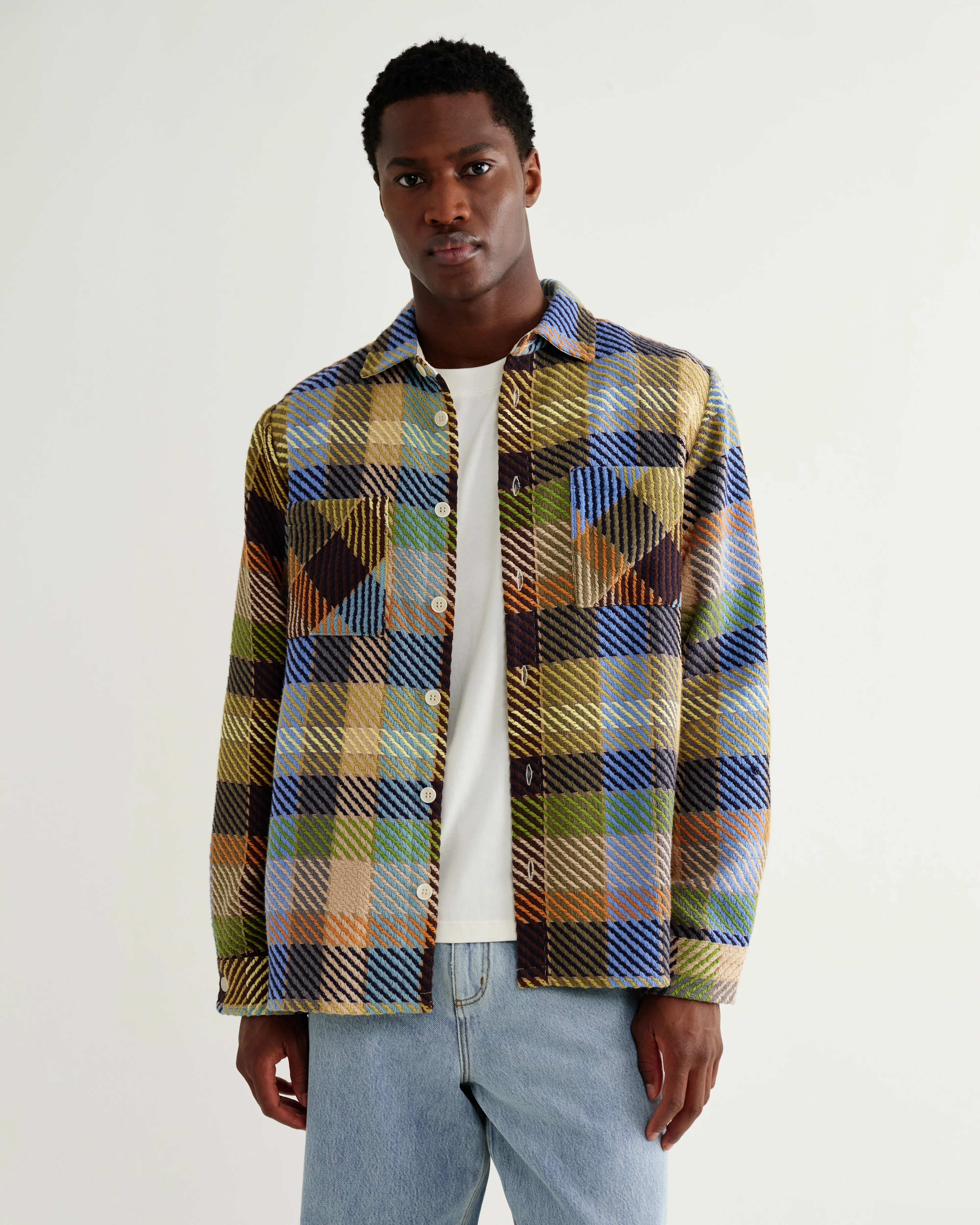 Whiting - Khaki And Multicolour Pike Check Overshirt - Image 2