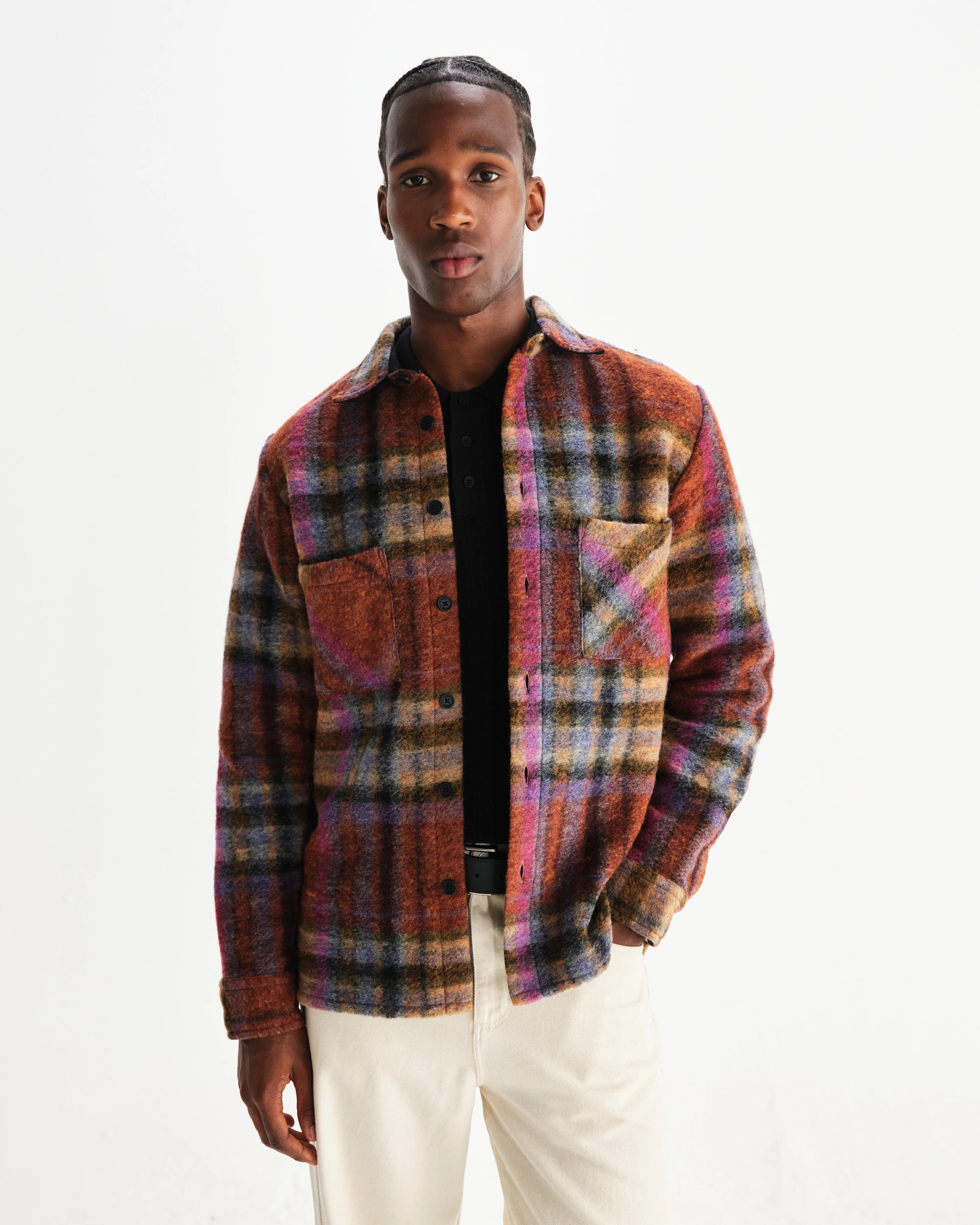 Whiting - Multicolour Wool Check Overshirt - Image 2