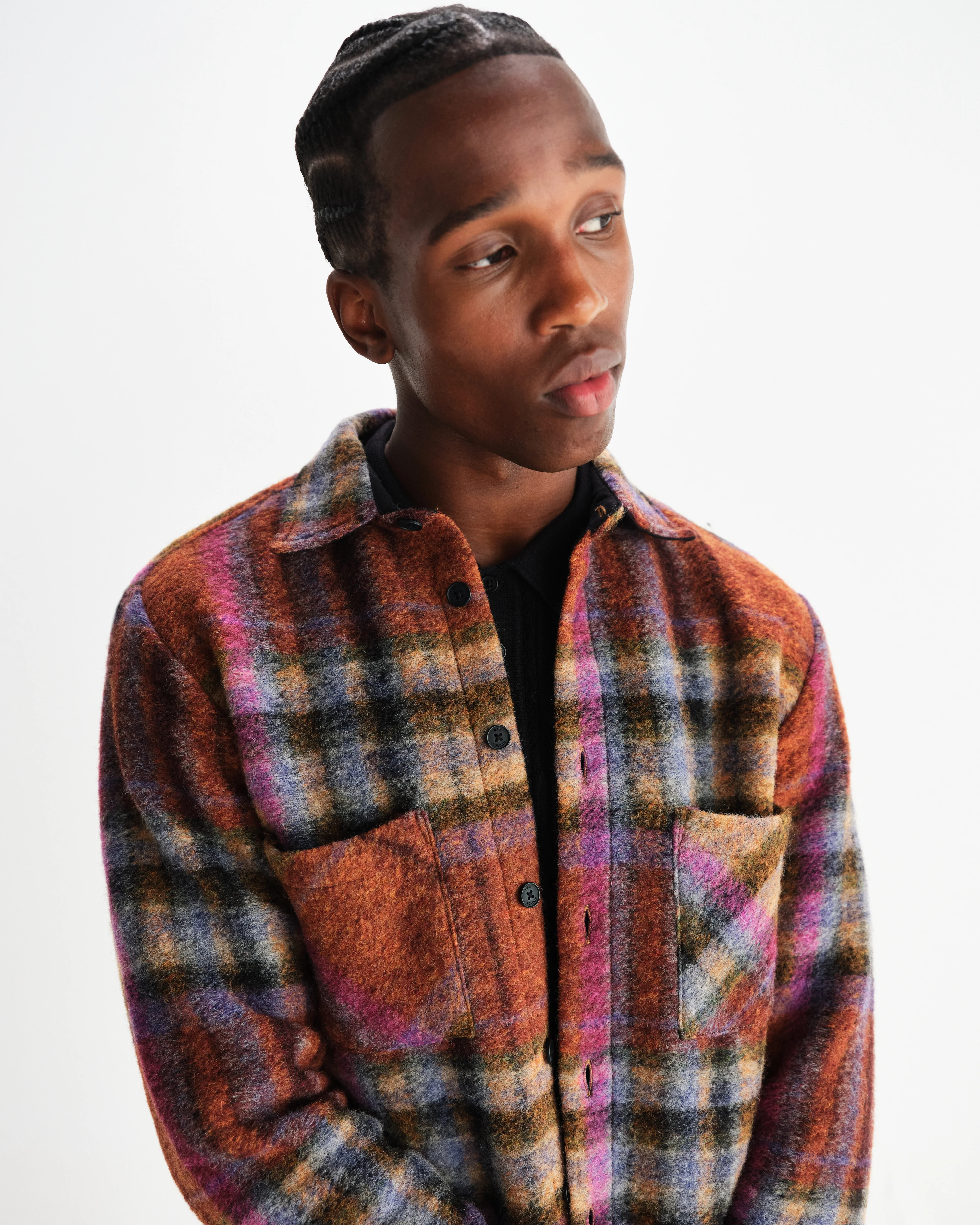 Whiting - Multicolour Wool Check Overshirt - Image 3