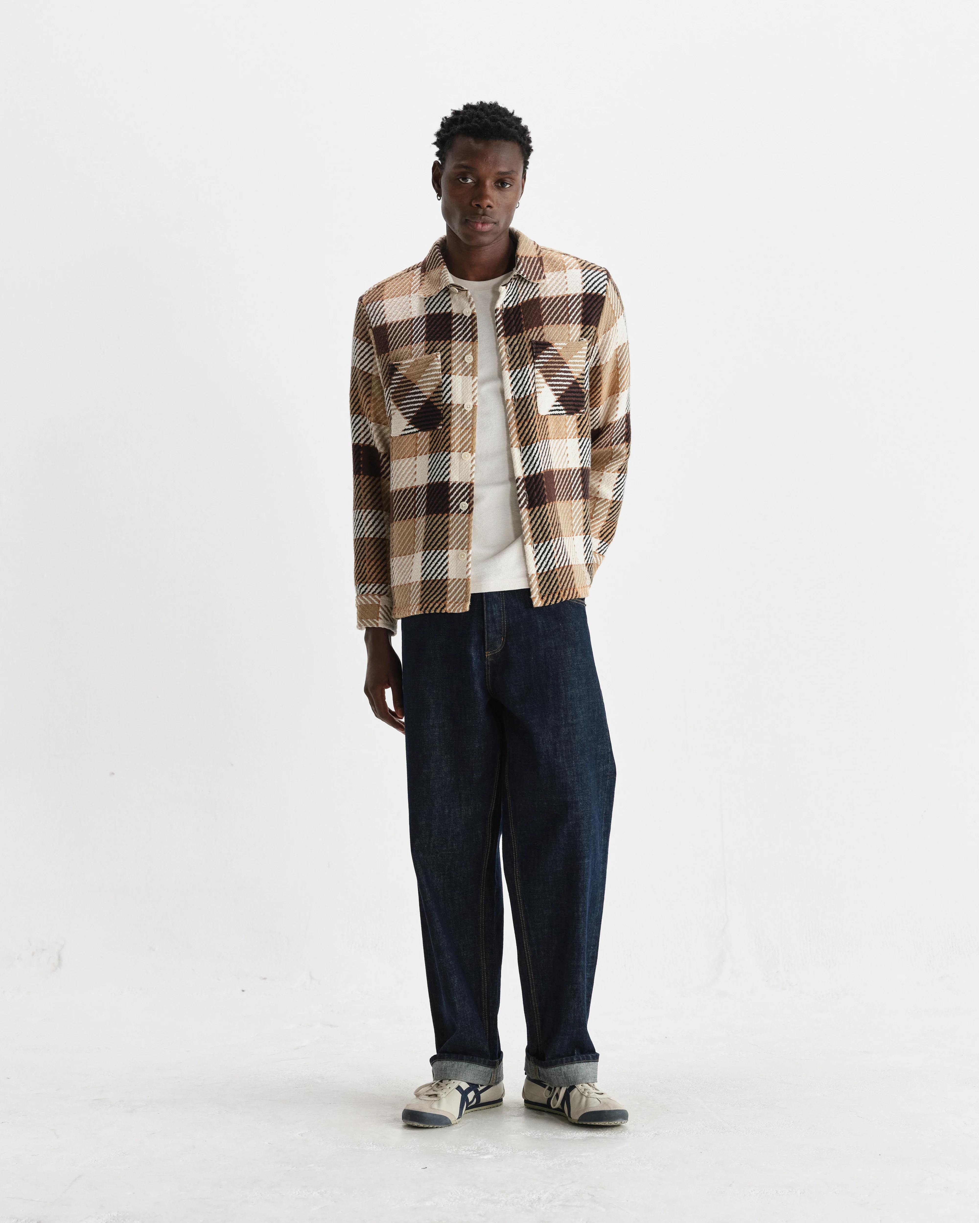 Whiting - Natural And Brown Pike Check Overshirt - Image 4
