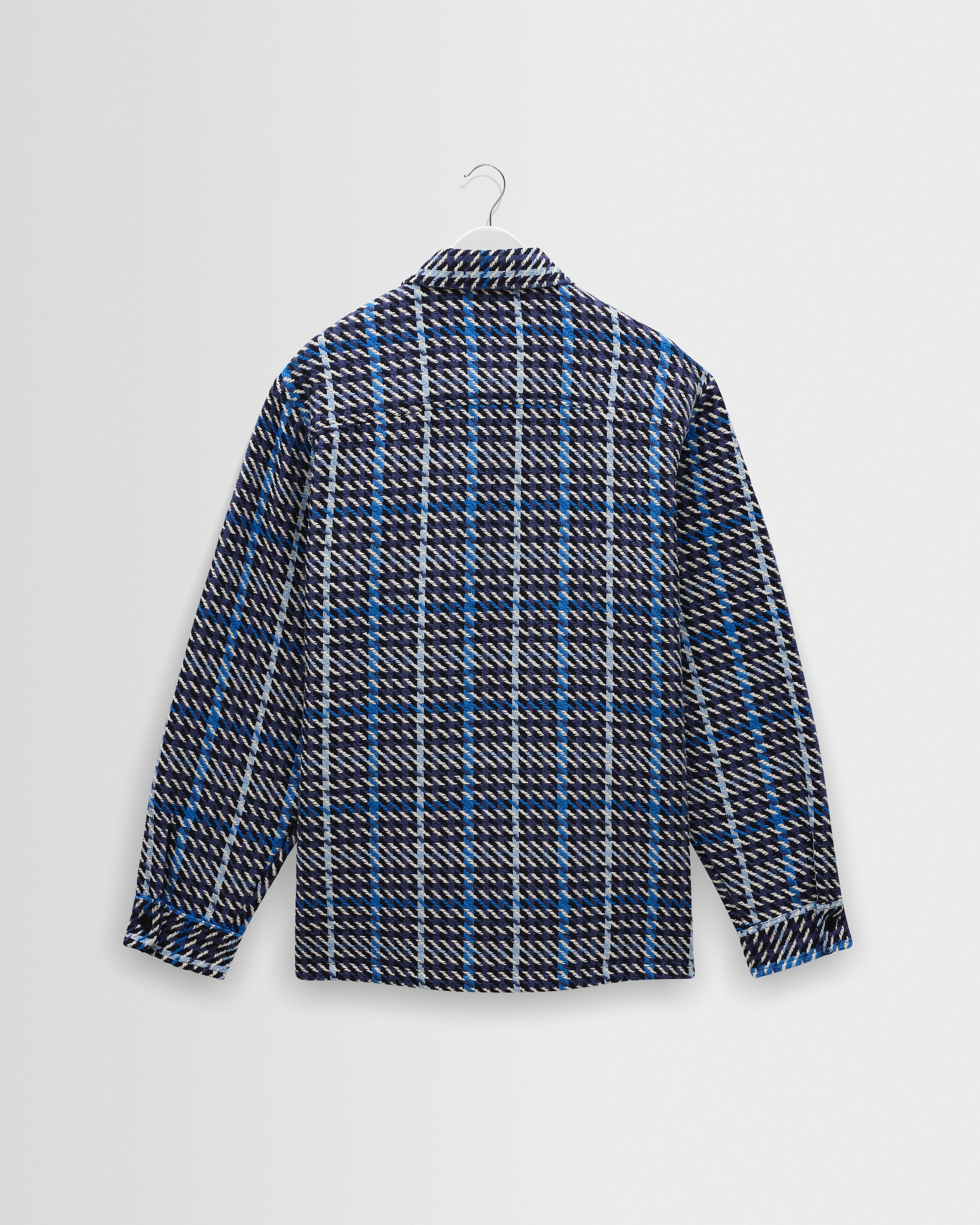 Whiting - Navy And Blue Houndstooth Weave Overshirt - Image 7