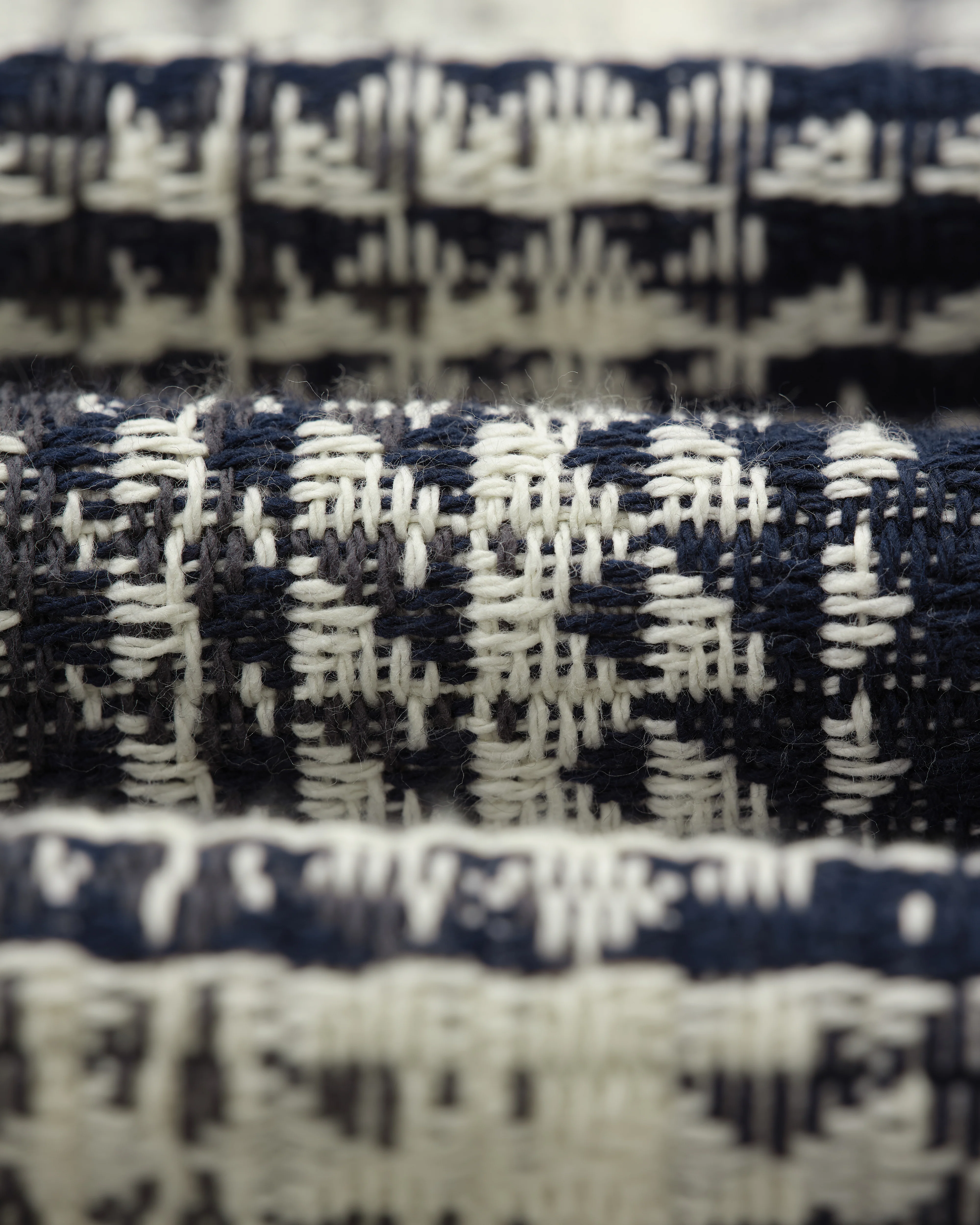 Whiting - Navy And Ecru Addle Check Overshirt - Image 11