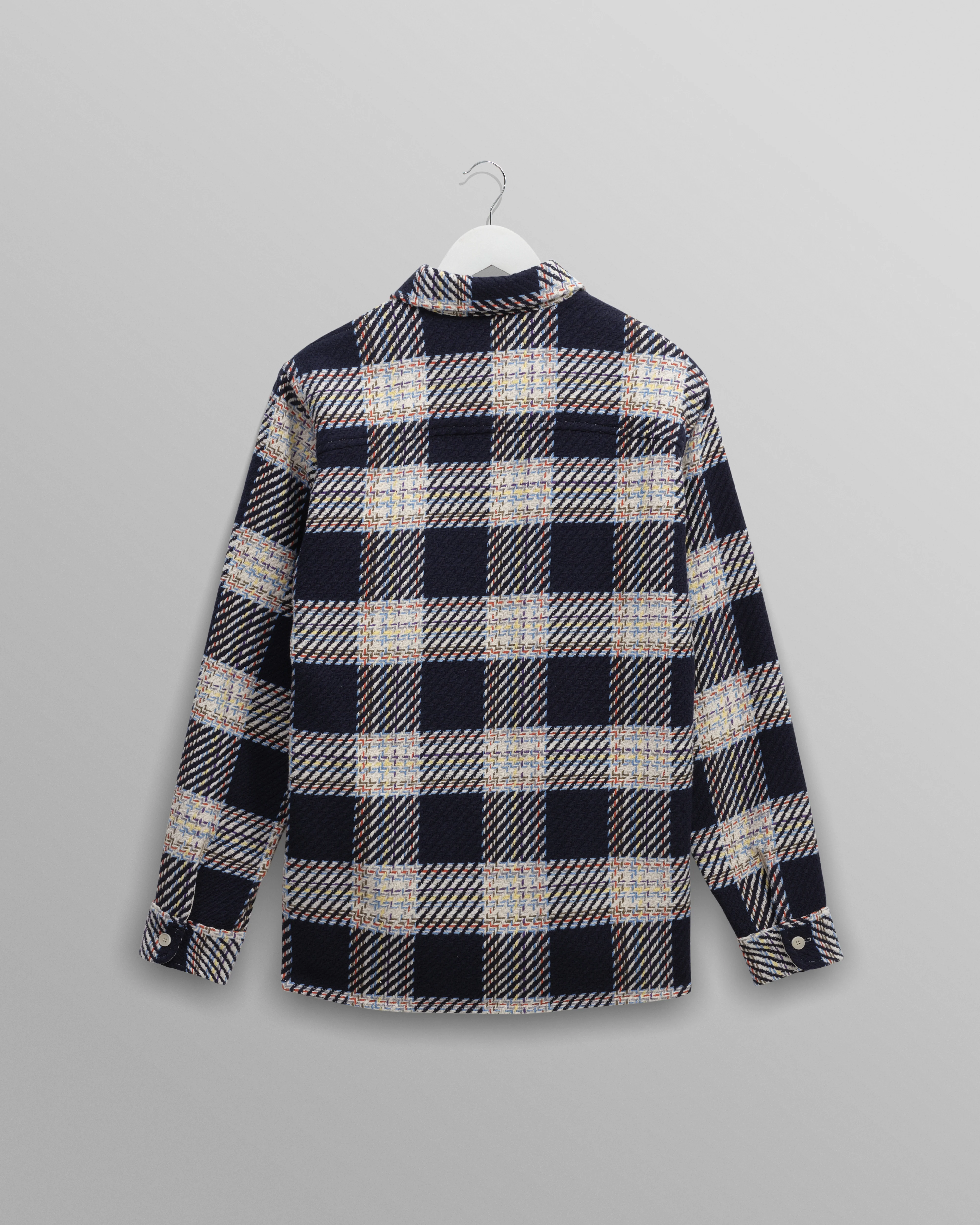 Whiting - Navy And Multicolour Hutton Check Overshirt - Image 9