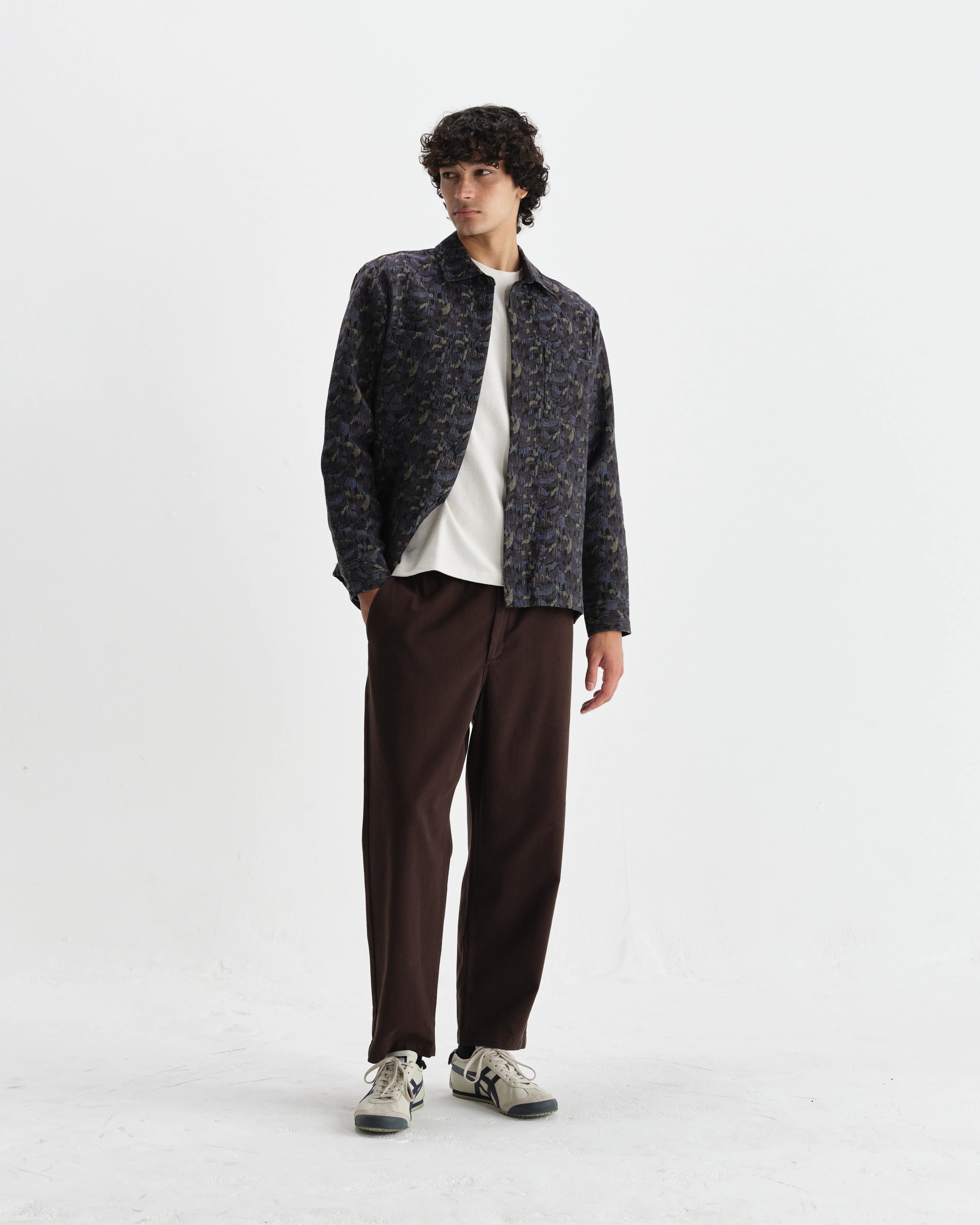 Whiting - Navy Camo Jacquard Overshirt - Image 4