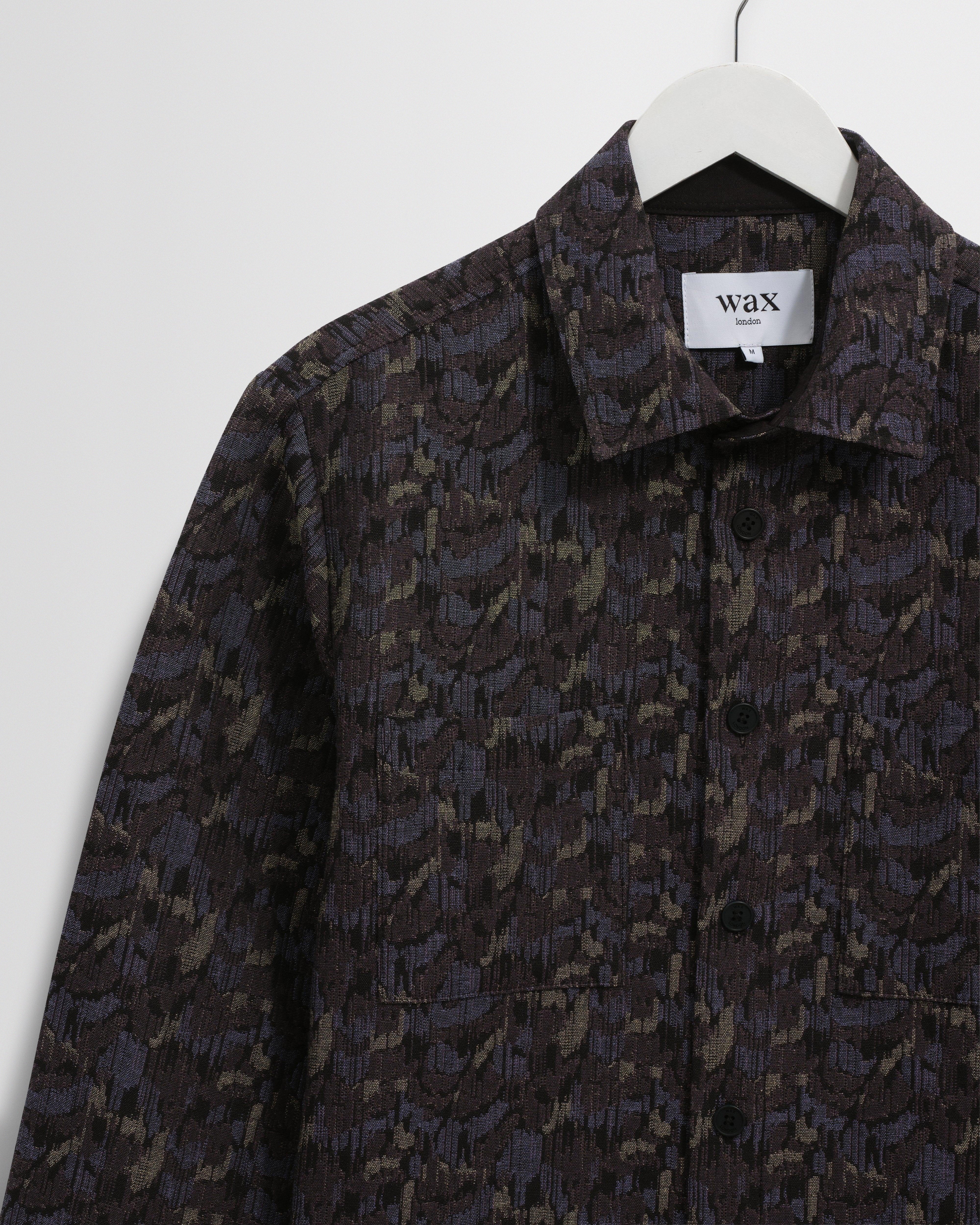 Whiting - Navy Camo Jacquard Overshirt - Image 7