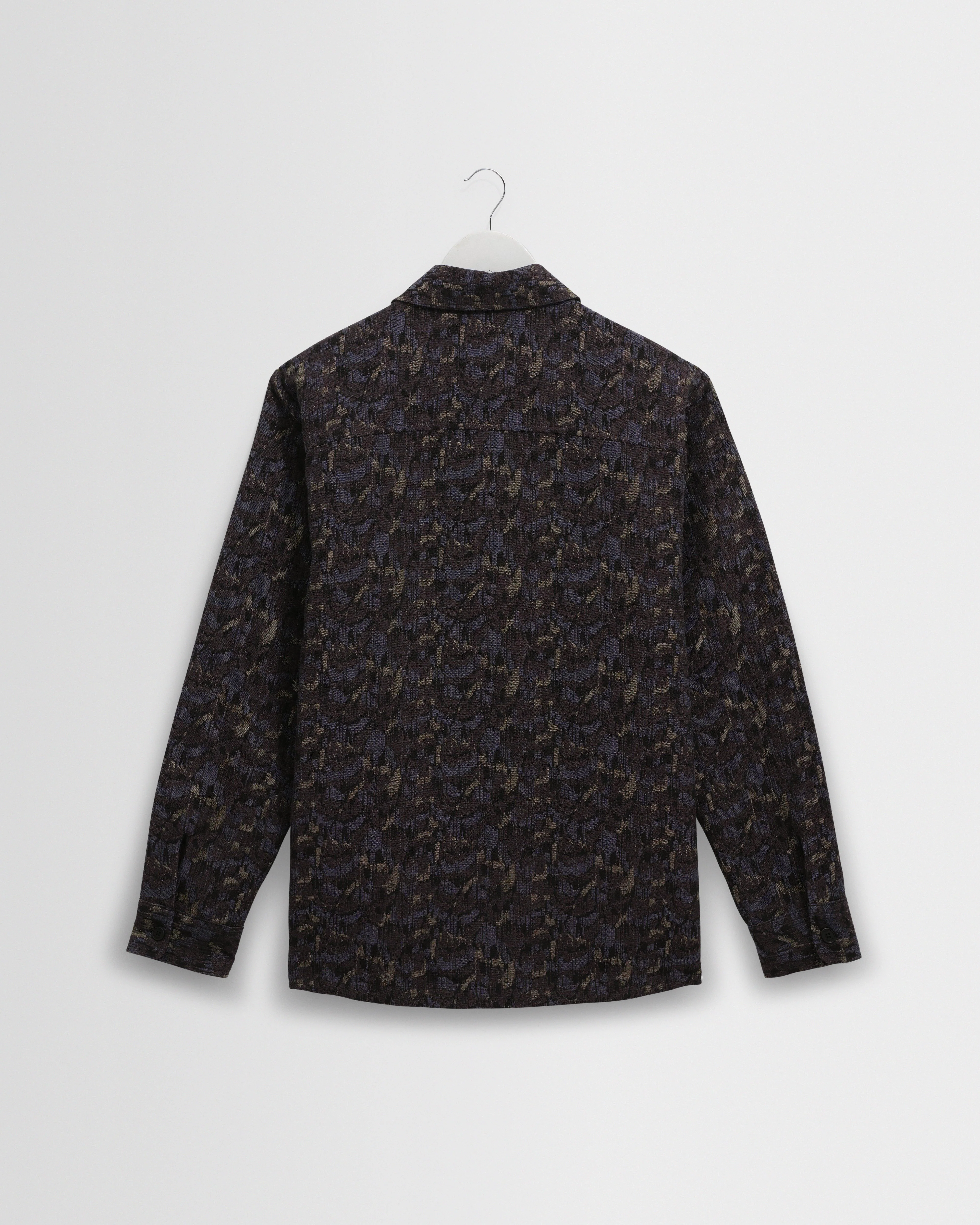 Whiting - Navy Camo Jacquard Overshirt - Image 8