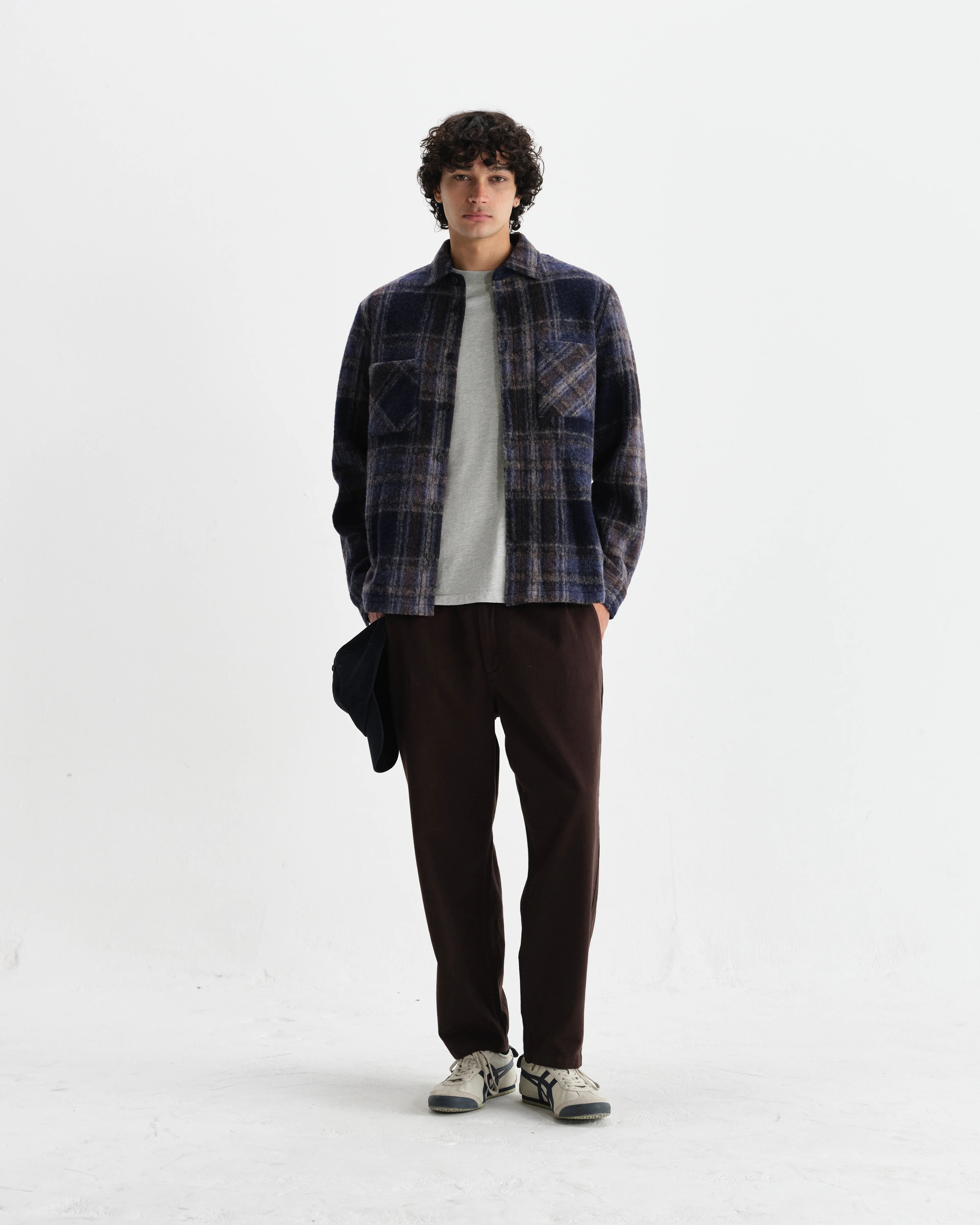 Whiting - Navy Wool Check Overshirt - Image 4