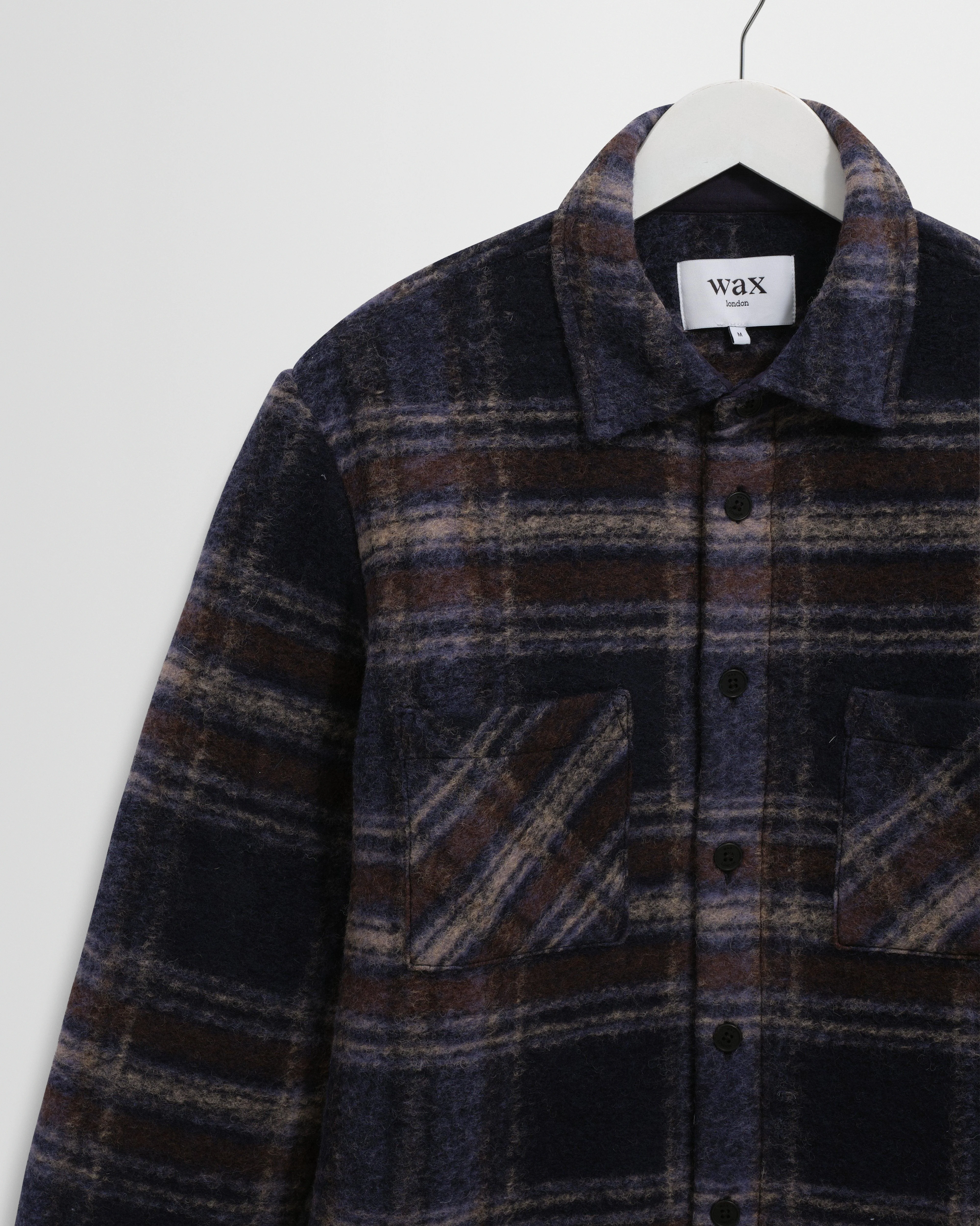 Whiting - Navy Wool Check Overshirt - Image 8