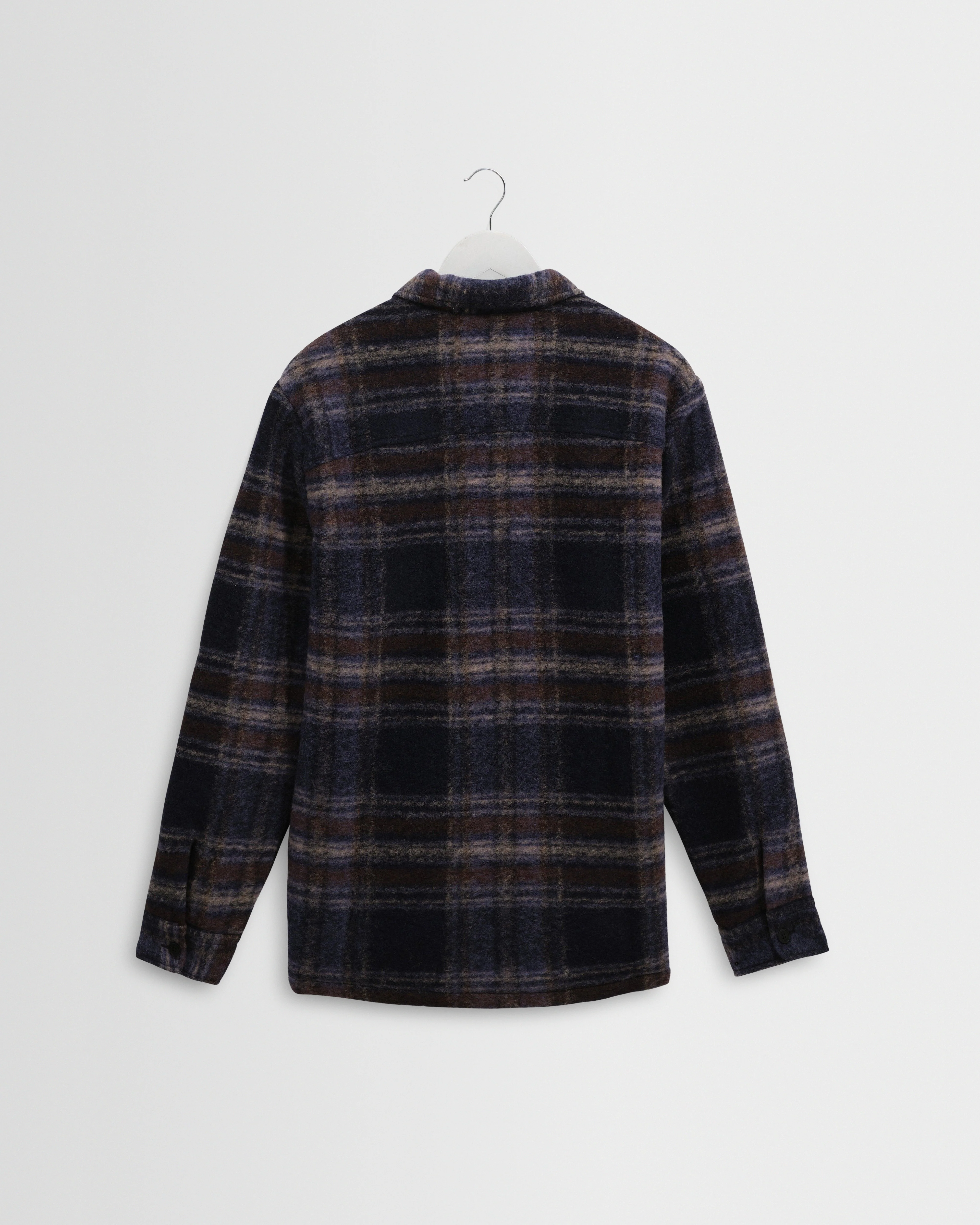 Whiting - Navy Wool Check Overshirt - Image 9