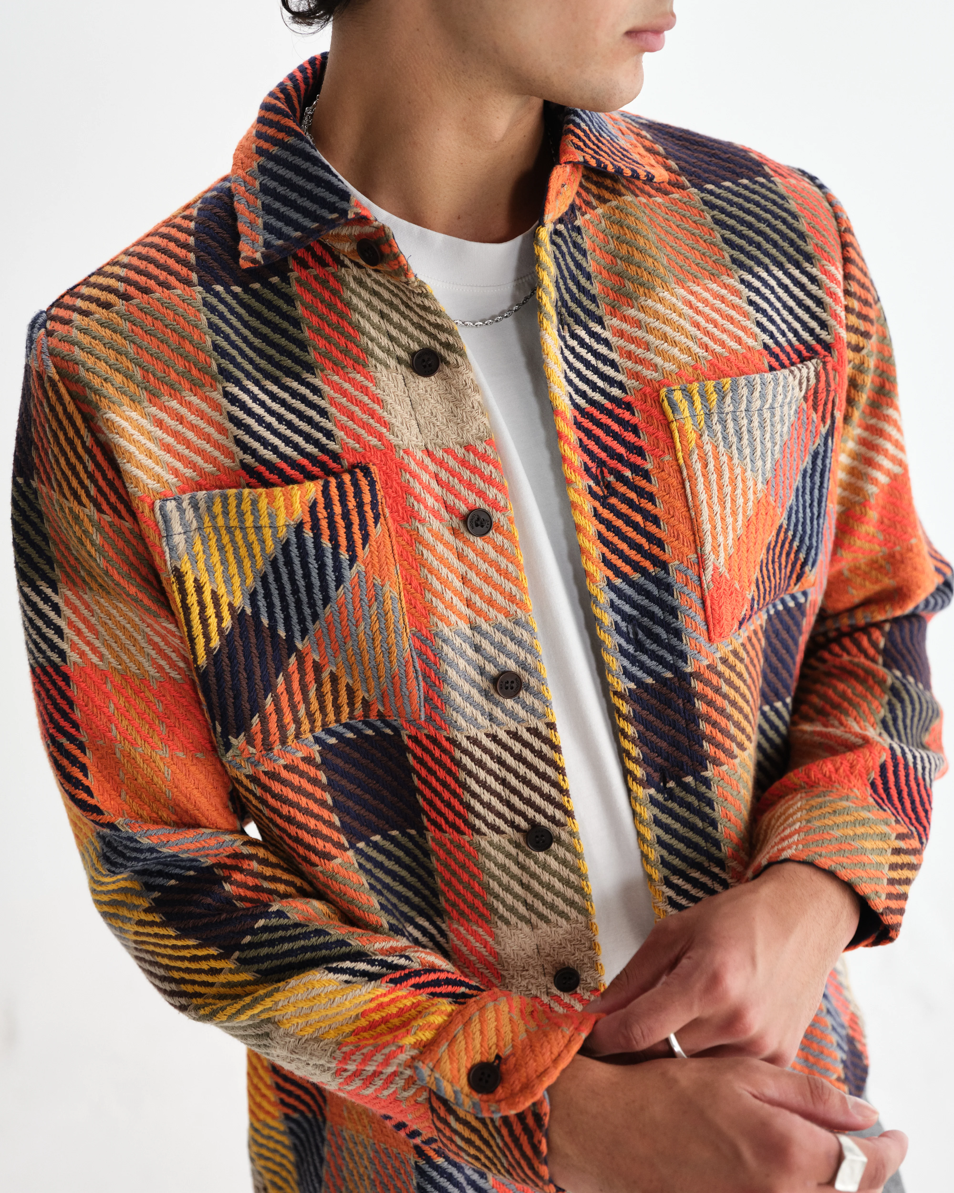 Whiting - Orange Pike Check Overshirt - Image 4