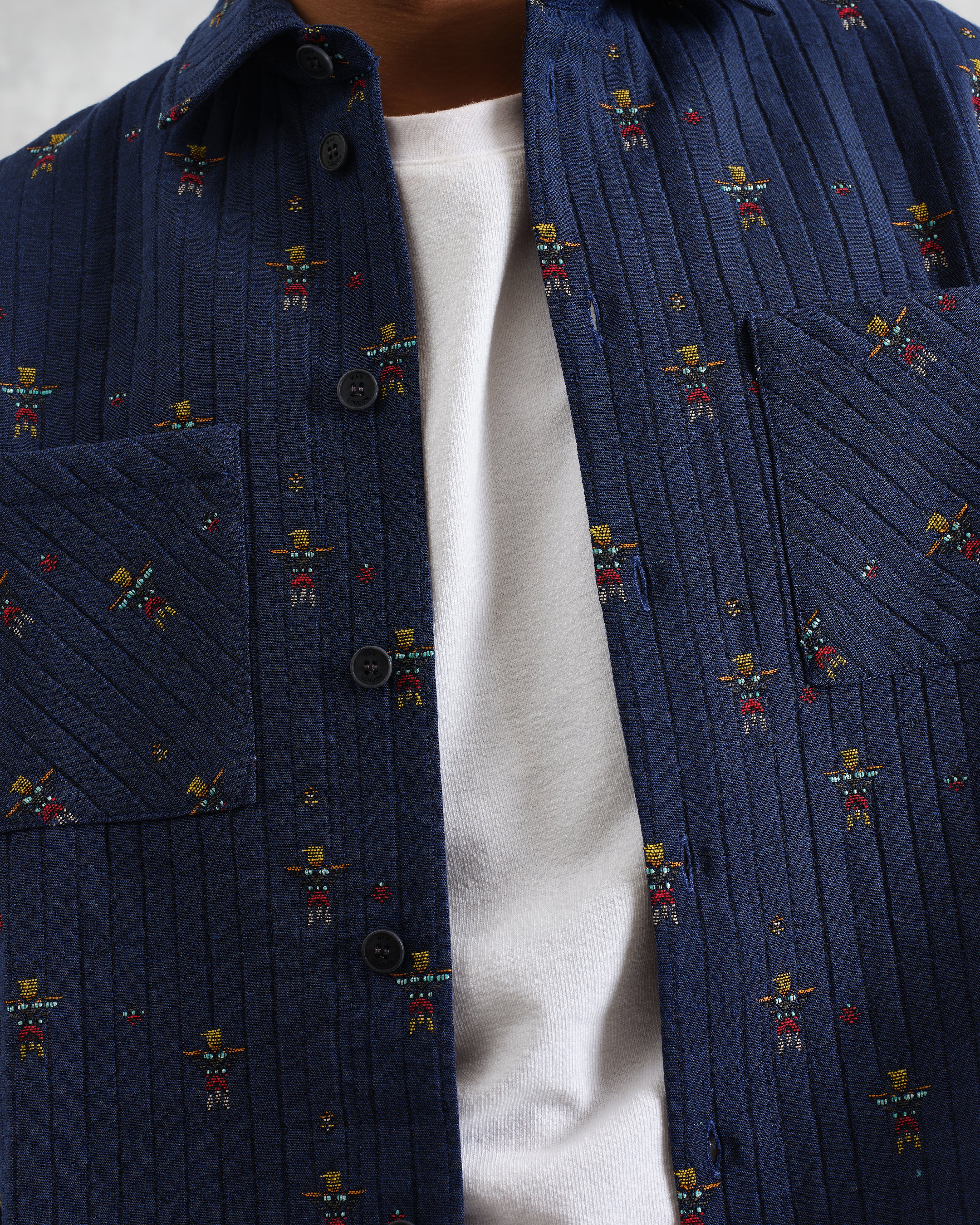 Whiting Overshirt Blue Totem Quilt - Image 3