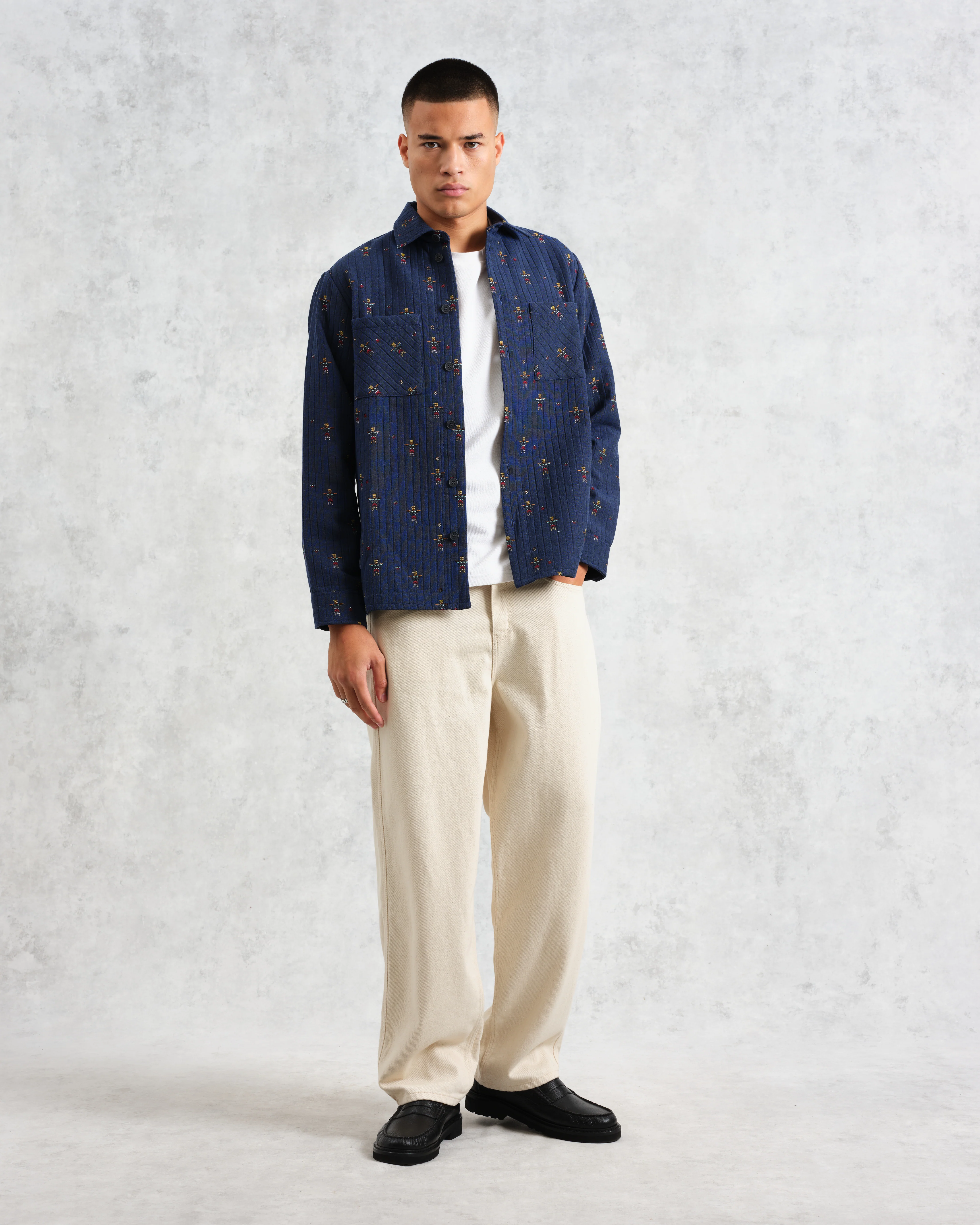 Whiting Overshirt Blue Totem Quilt - Image 4