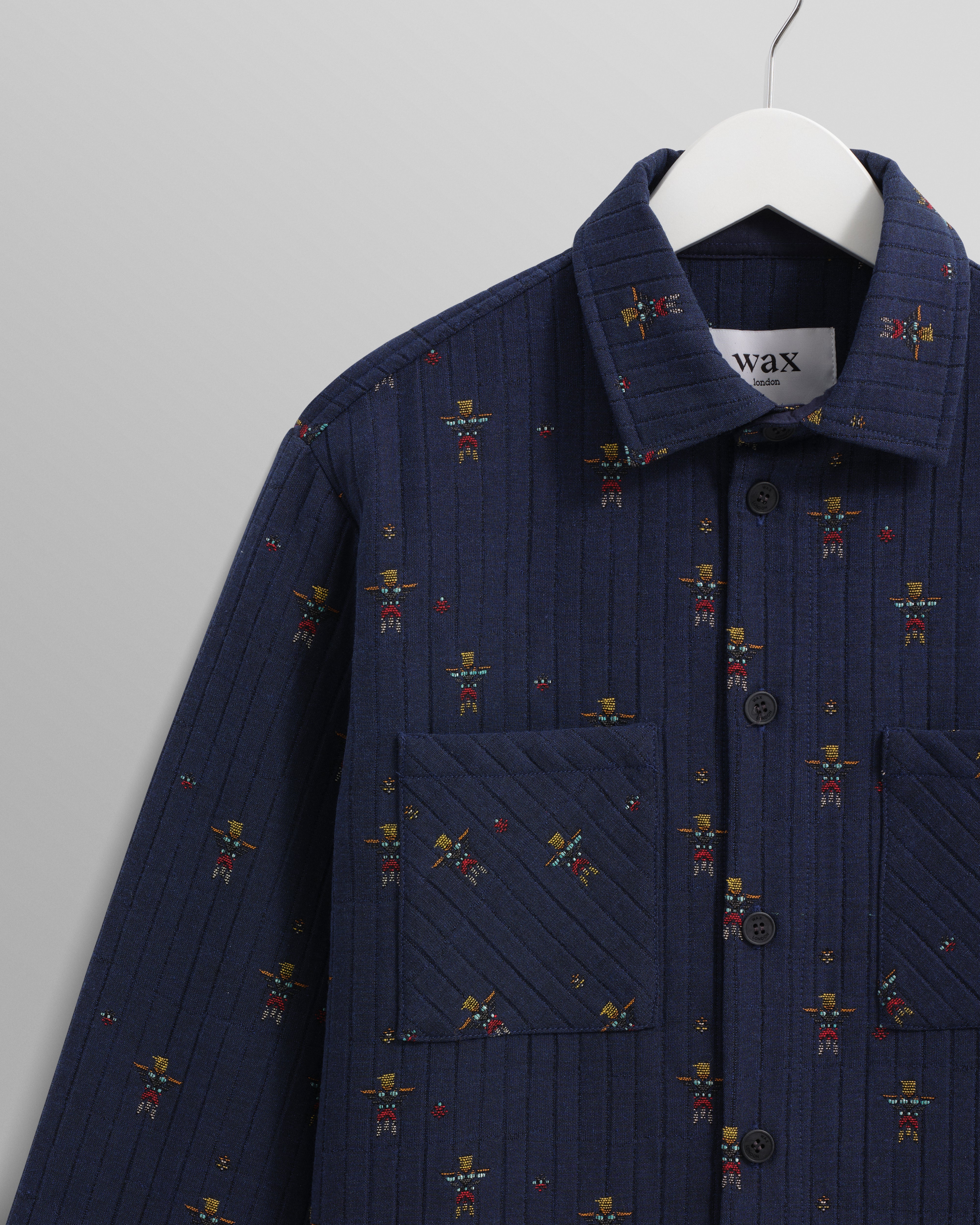 Whiting Overshirt Blue Totem Quilt - Image 8
