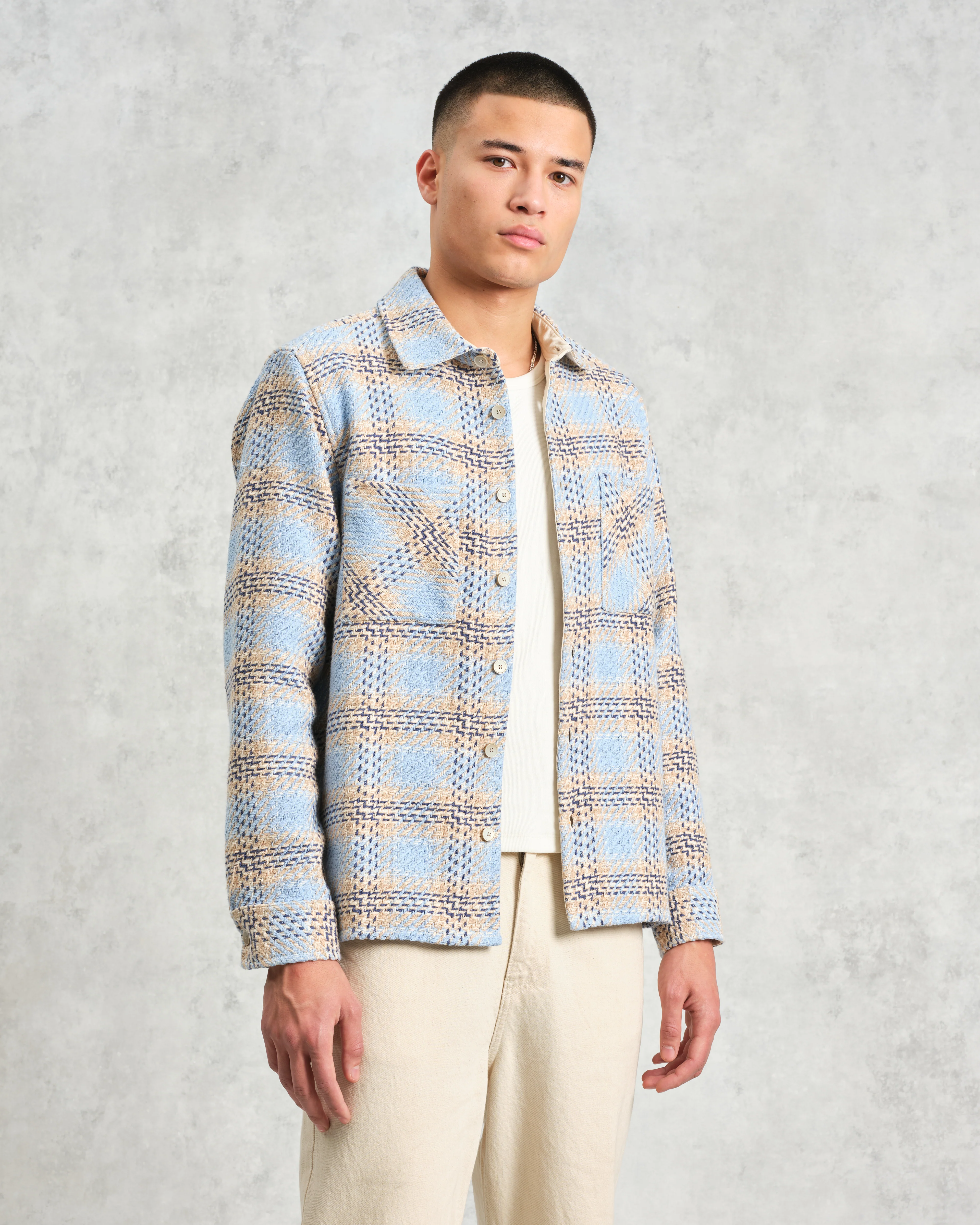Whiting - Pale Blue Earl Check Overshirt - Image 2