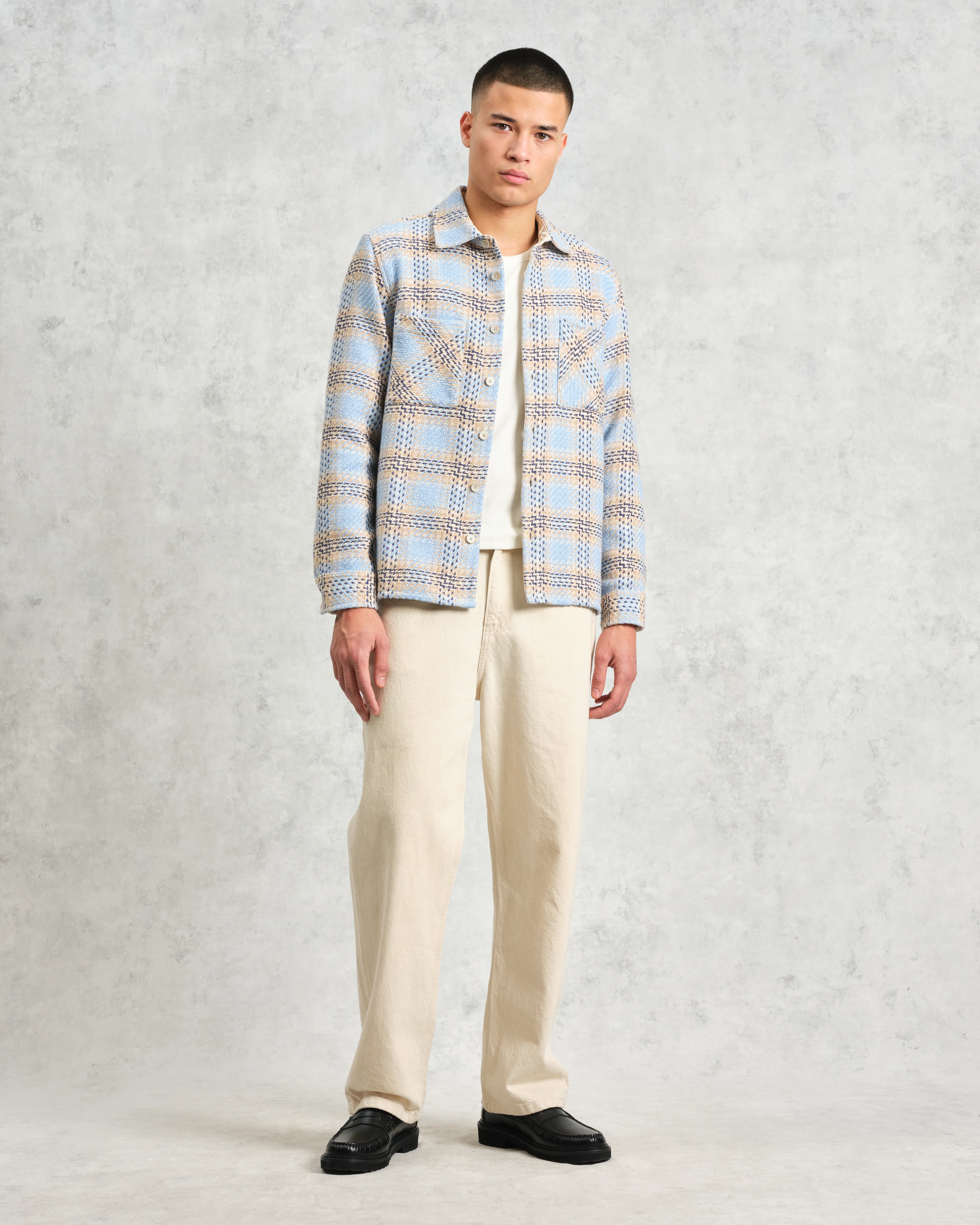 Whiting - Pale Blue Earl Check Overshirt - Image 4