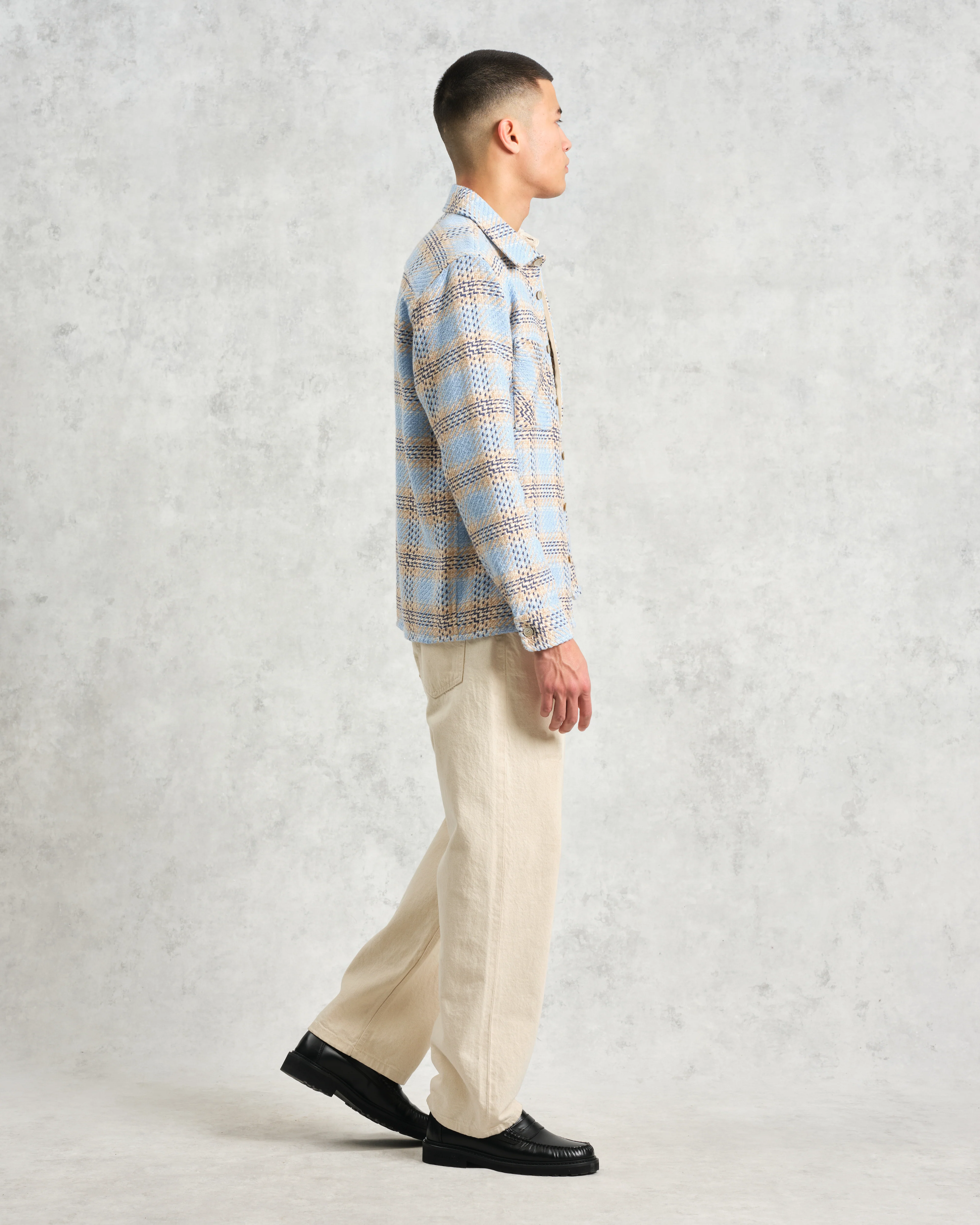 Whiting - Pale Blue Earl Check Overshirt - Image 5