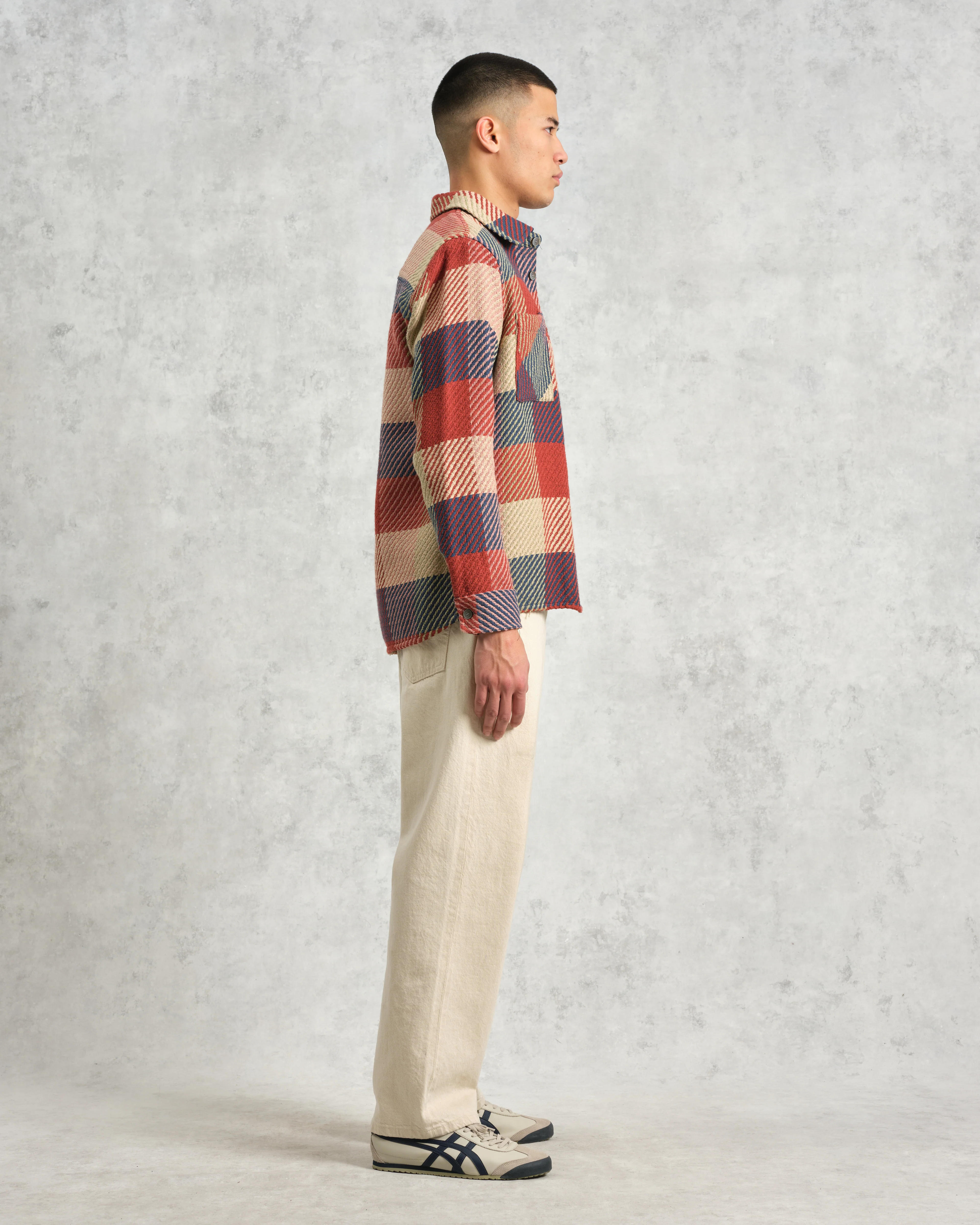 Whiting - Red And Multicolour Block Check Overshirt - Image 5
