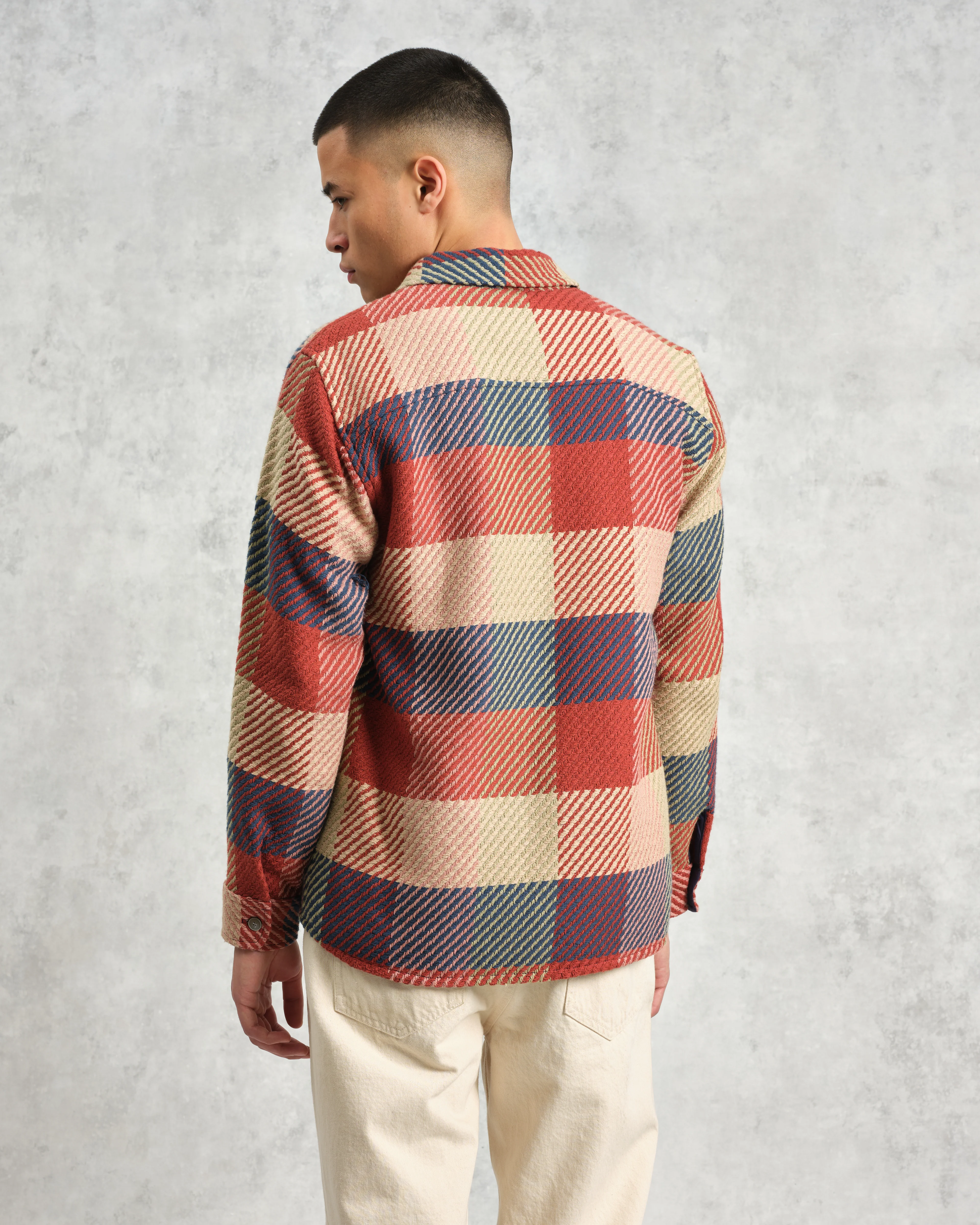 Whiting - Red And Multicolour Block Check Overshirt - Image 7