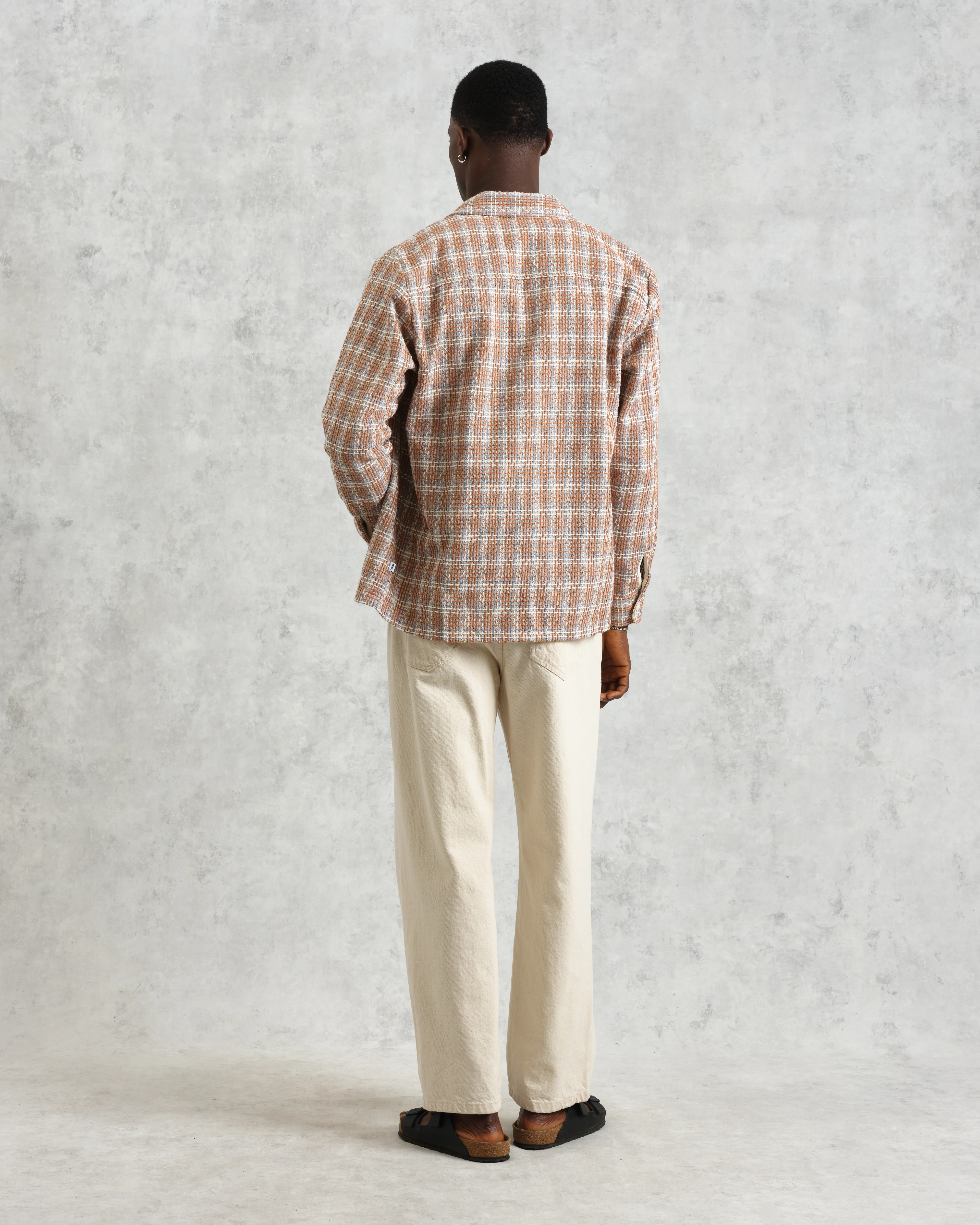 Whiting - Tan And Multicolour Ladder Check Overshirt - Image 6
