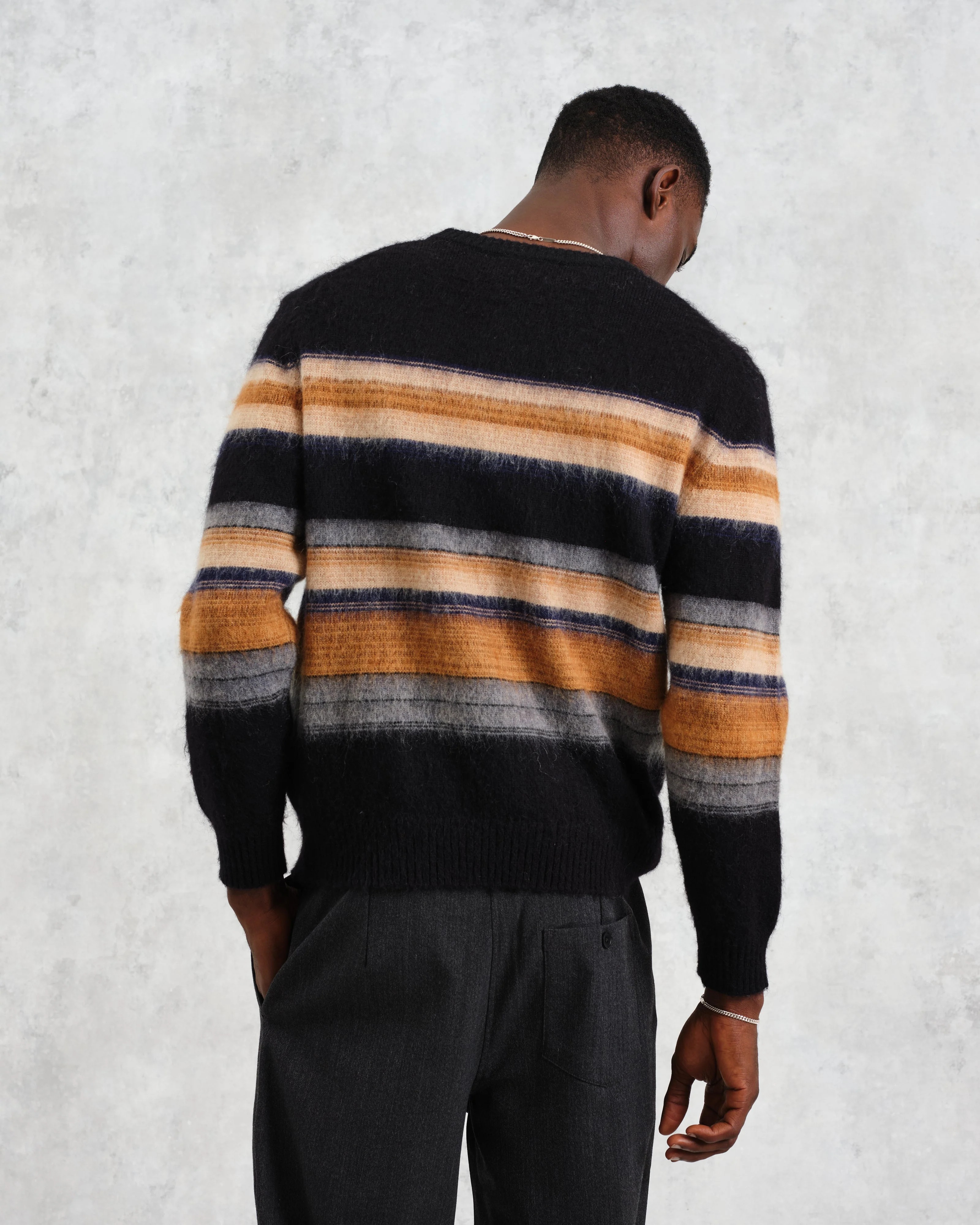 Wilde - Black Brush Stripe Wool Jumper - Image 7
