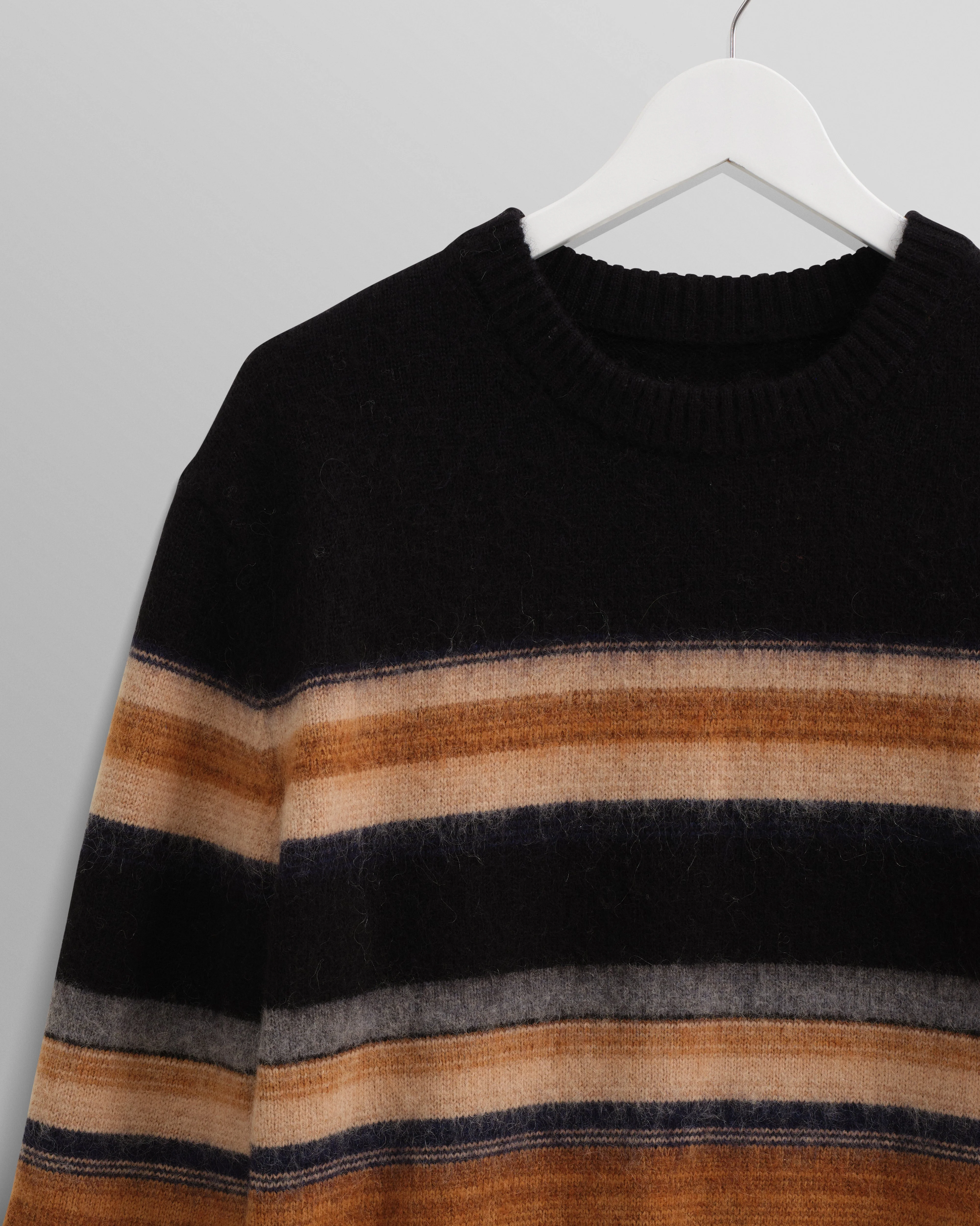 Wilde - Black Brush Stripe Wool Jumper - Image 8