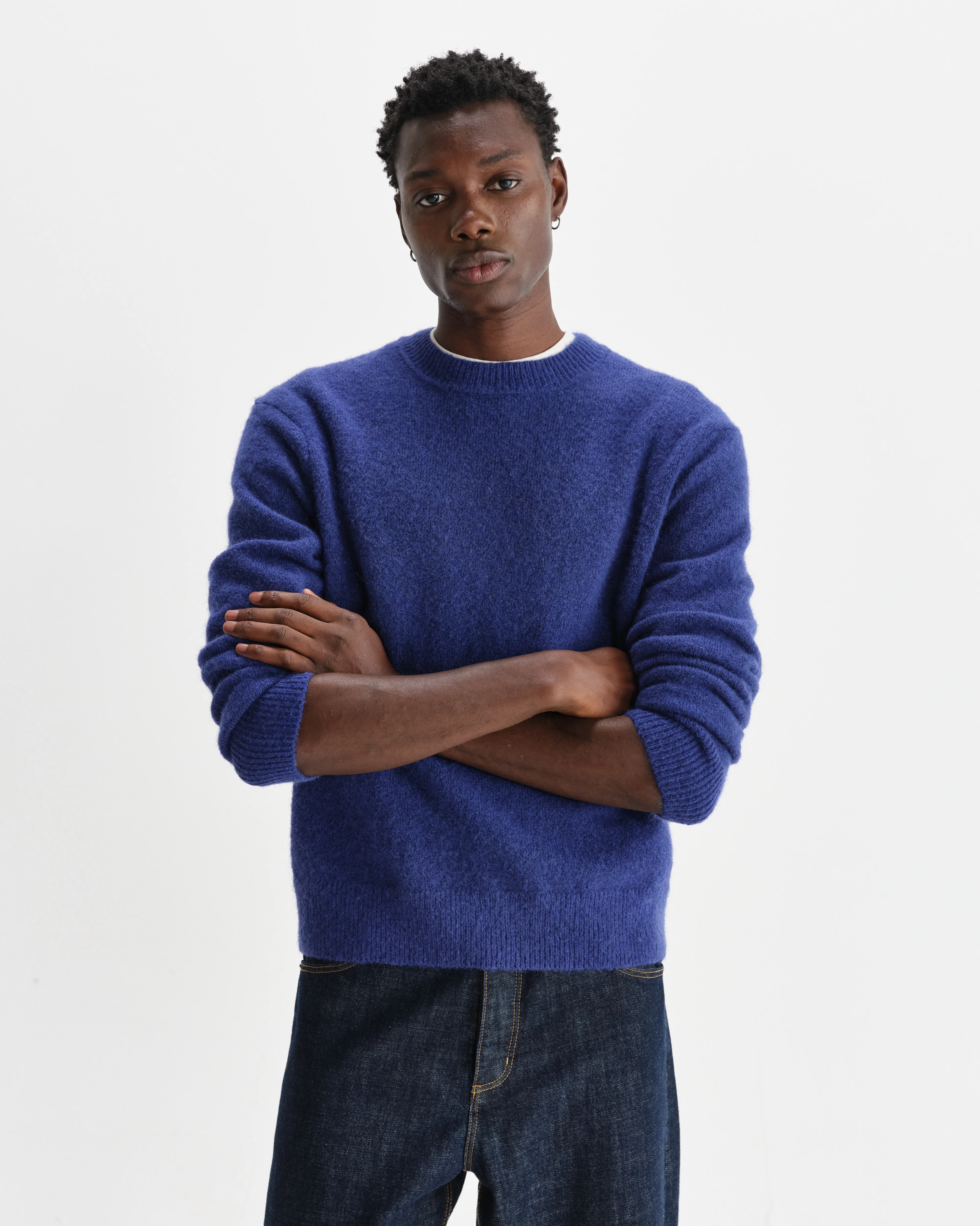 Wilde - Blue Fluffy Wool Crewneck - Image 2