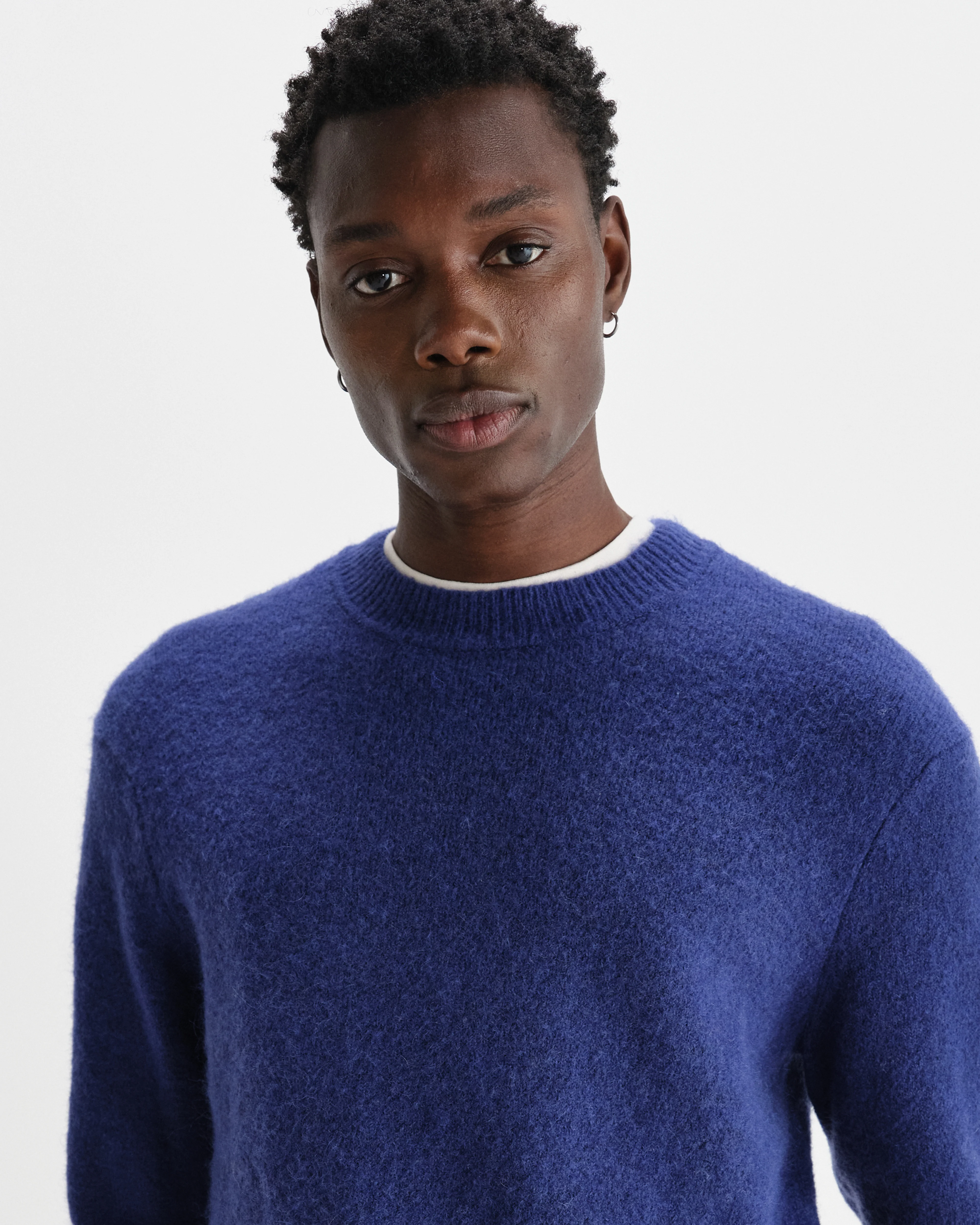 Wilde - Blue Fluffy Wool Crewneck - Image 3