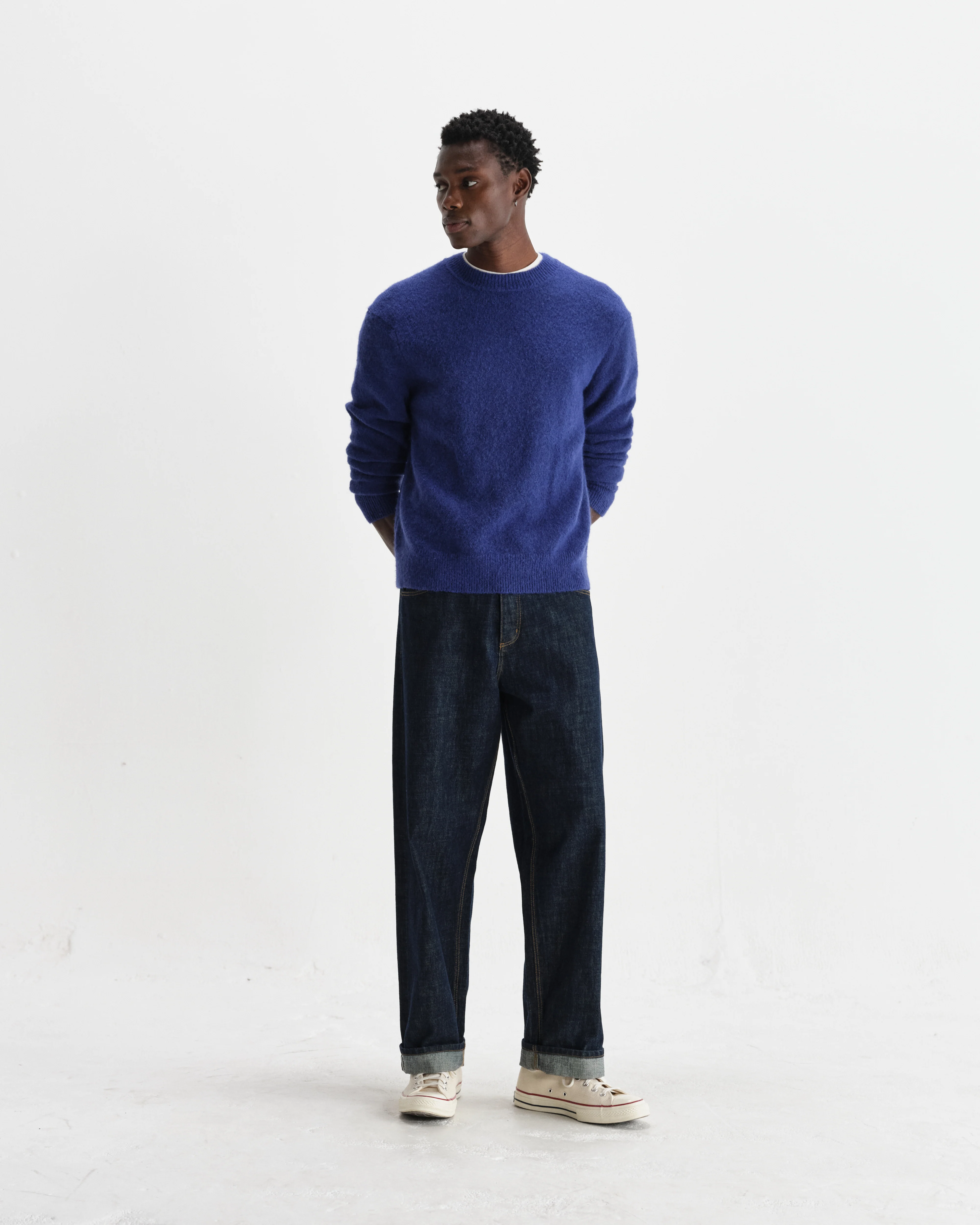 Wilde - Blue Fluffy Wool Crewneck - Image 4