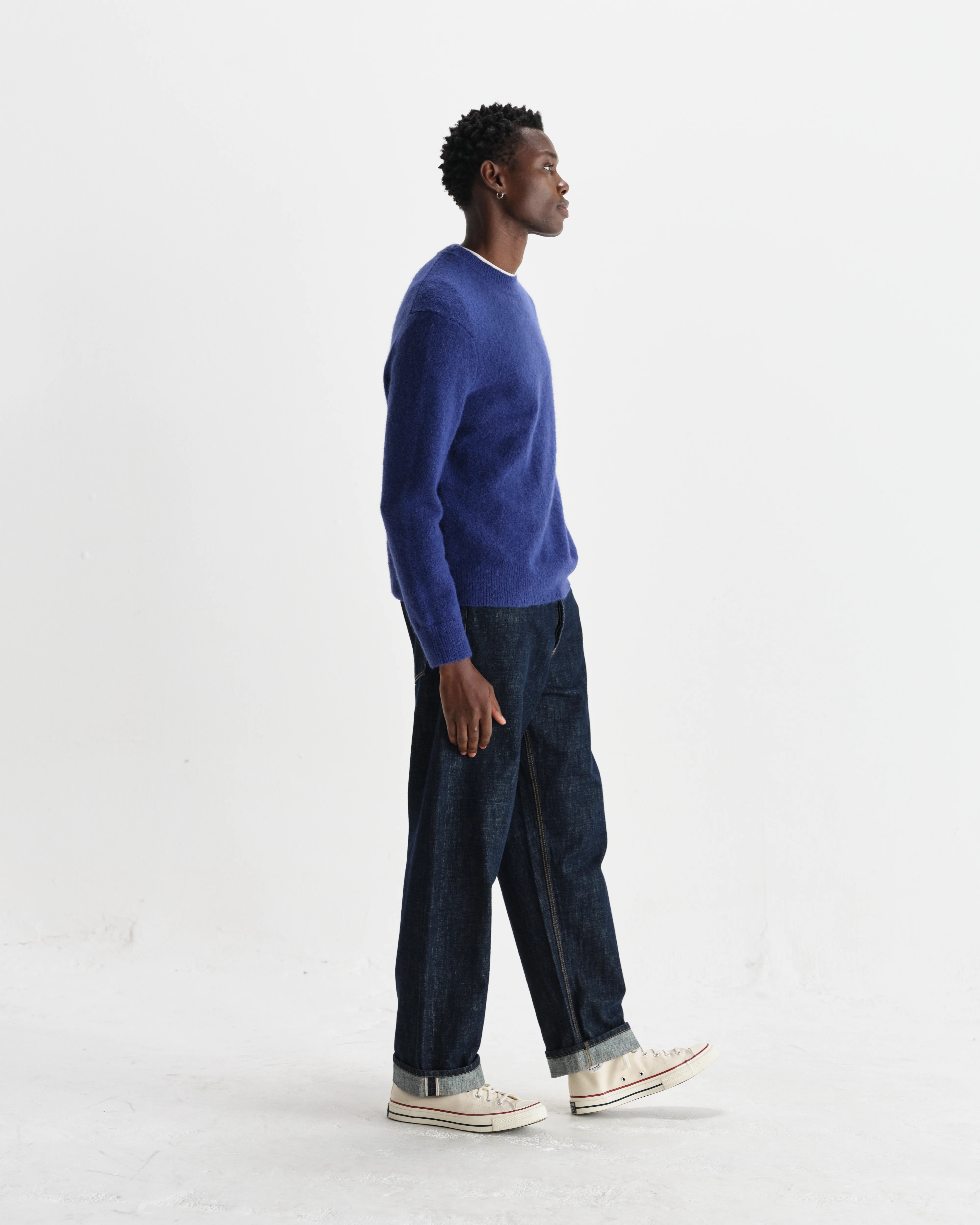 Wilde - Blue Fluffy Wool Crewneck - Image 5