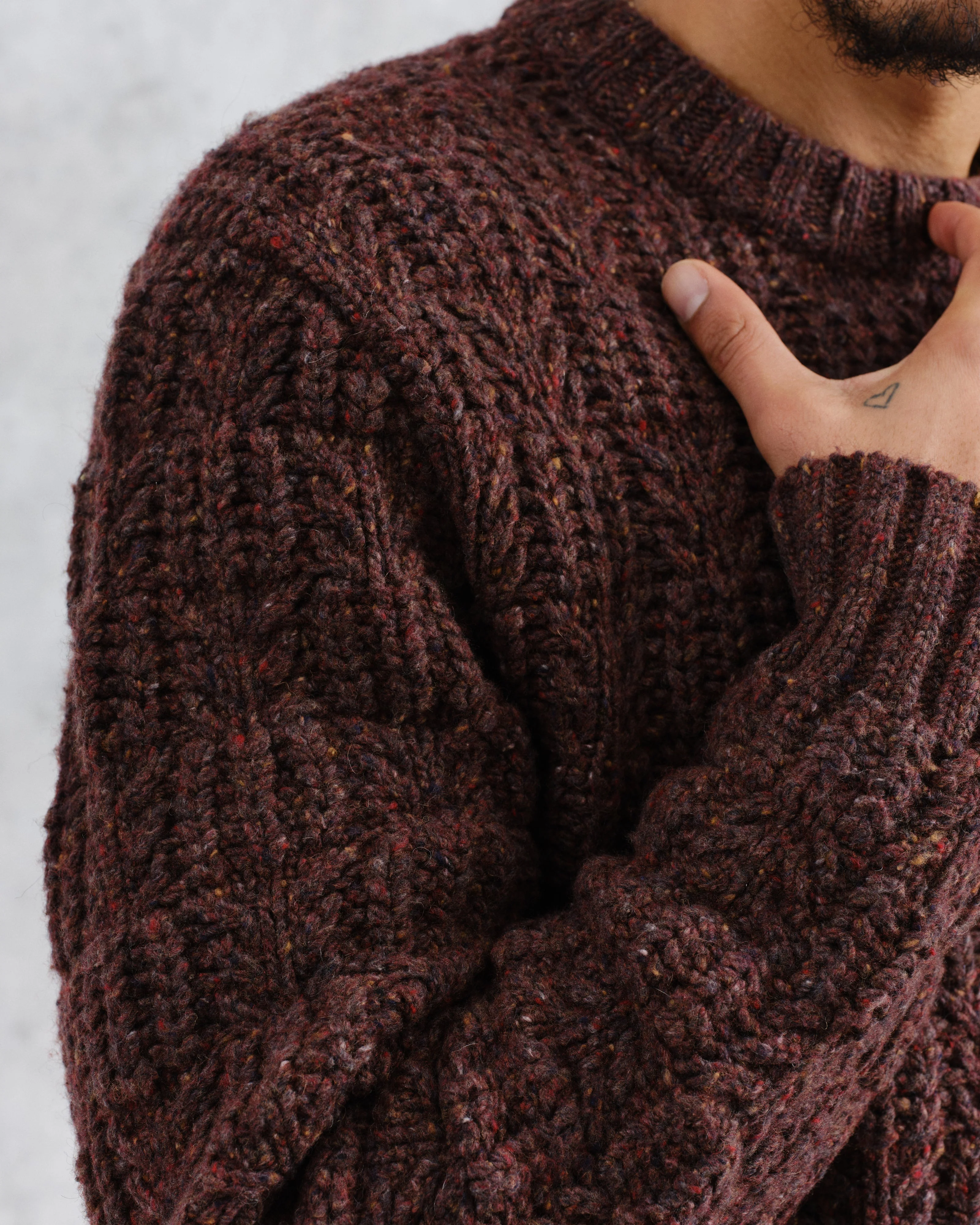 Wilde - Brown Checkerboard Leaf Jumper - Image 3