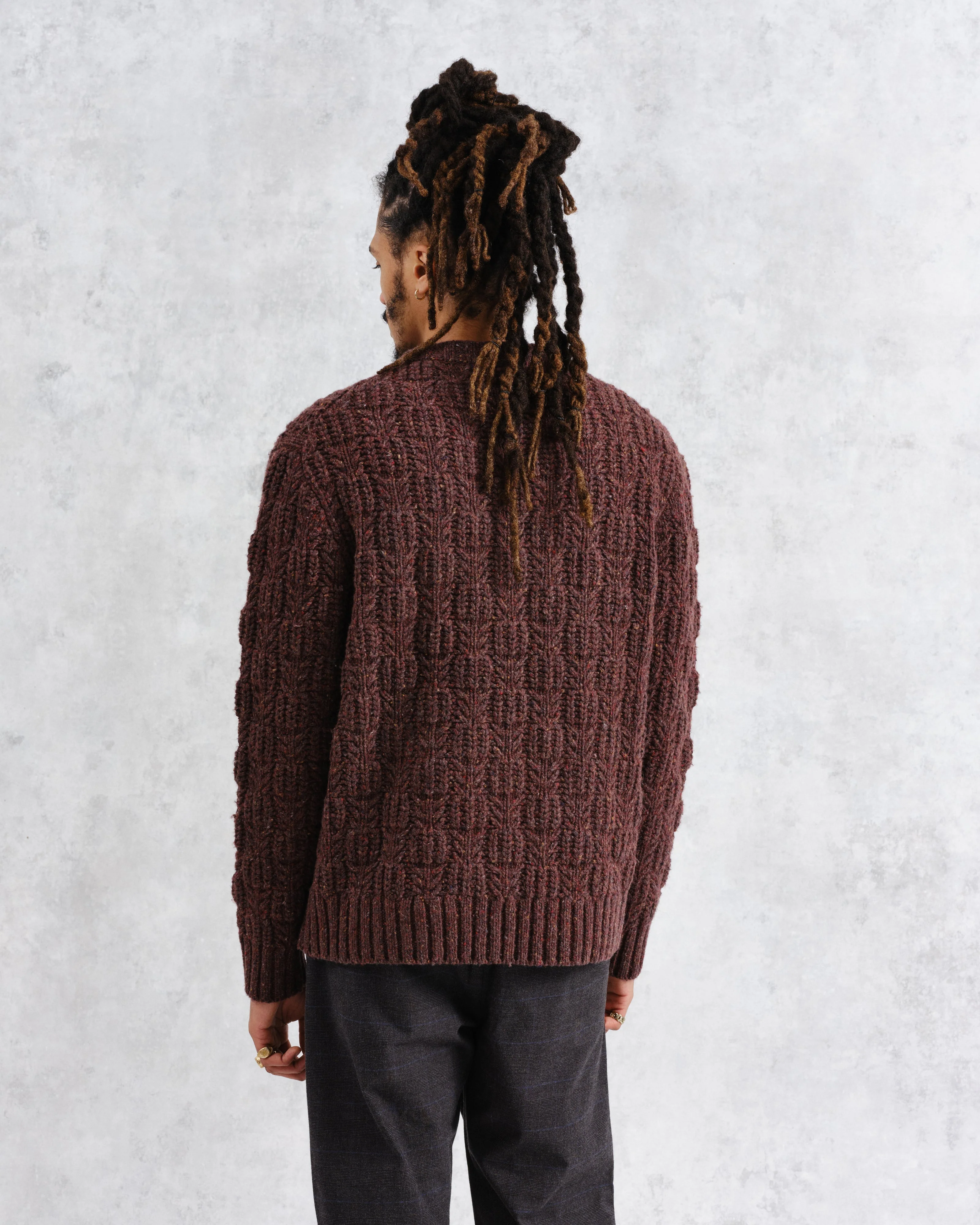Wilde - Brown Checkerboard Leaf Jumper - Image 6