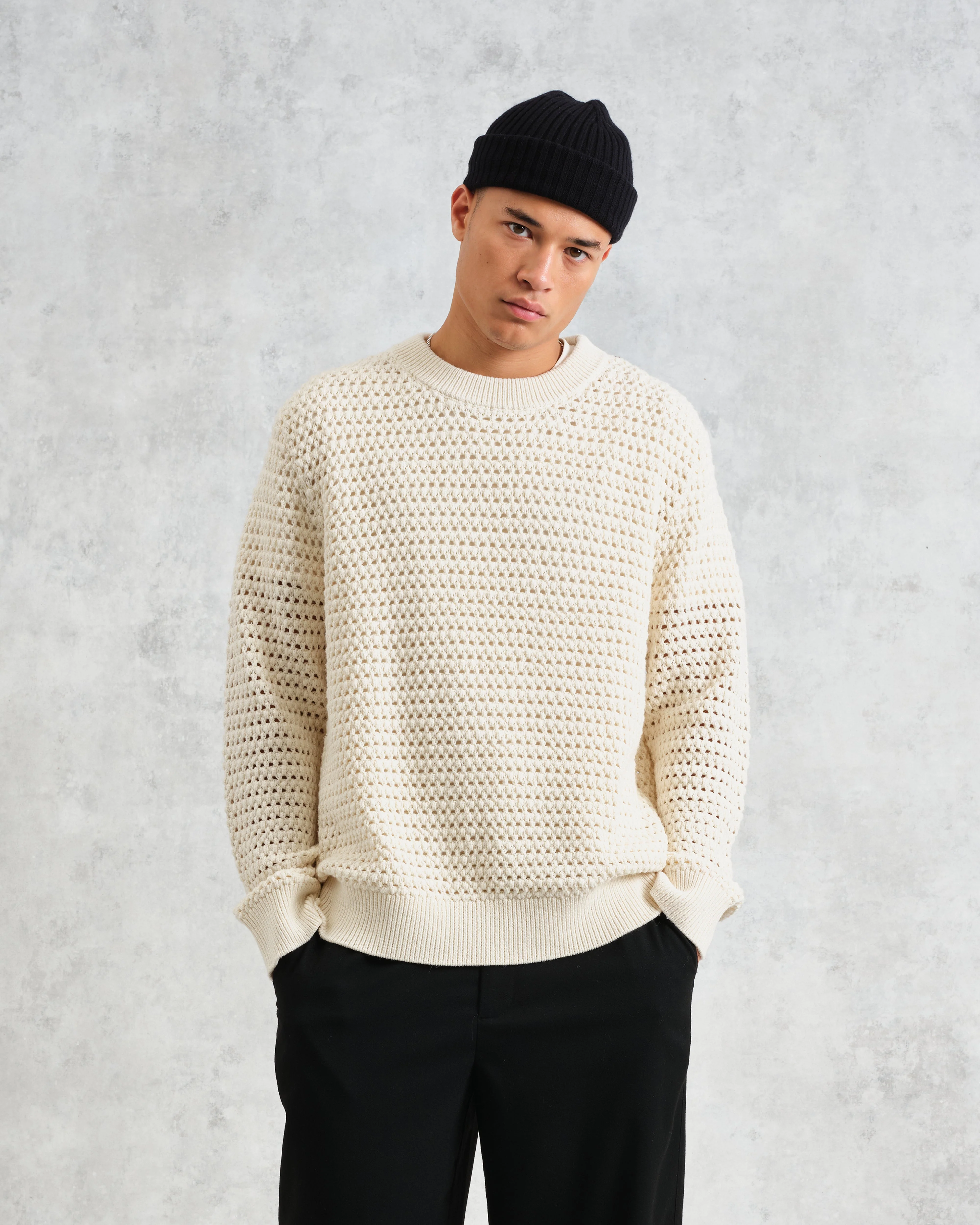Wilde - Ecru Open Knit Jumper - Image 2