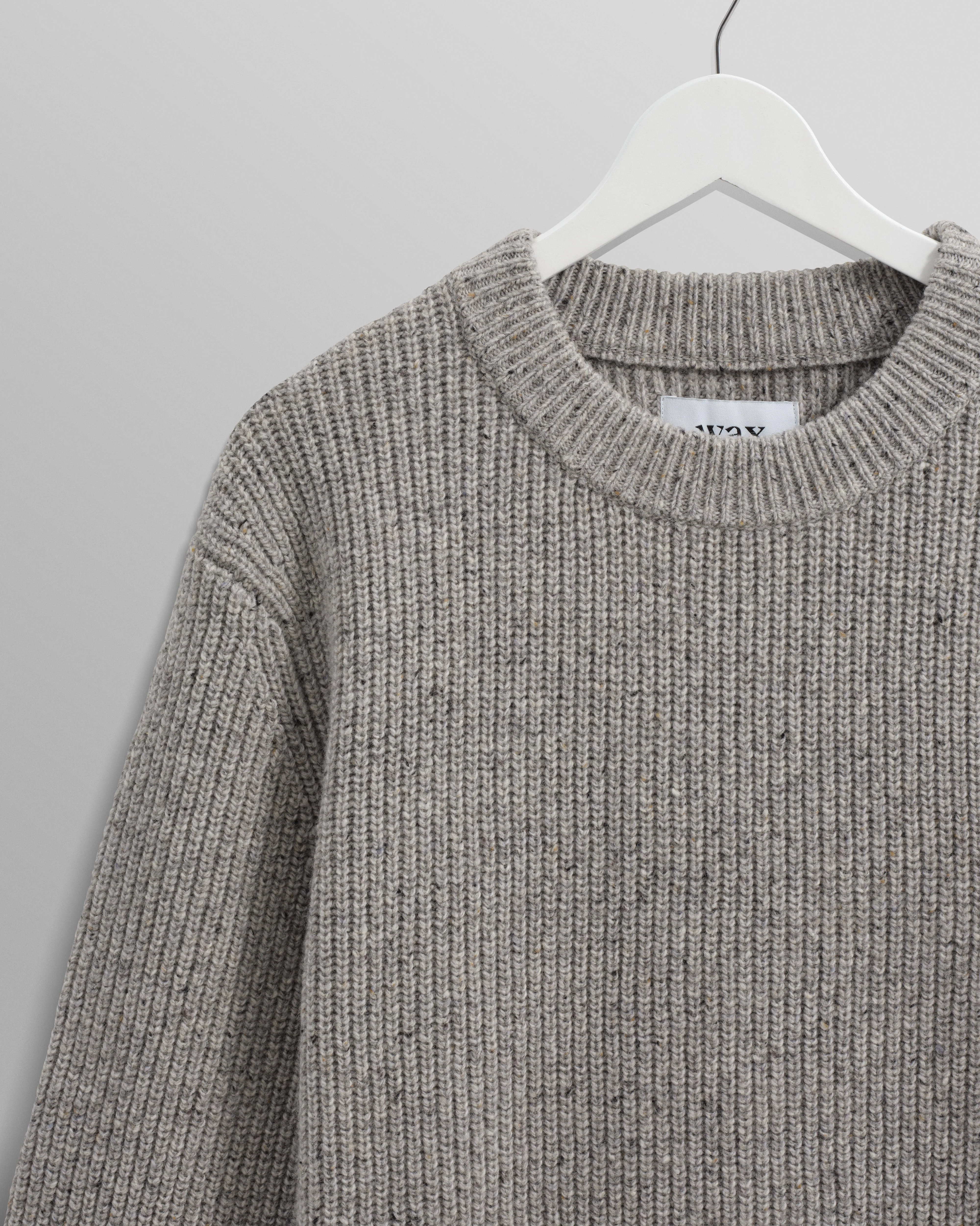 Wilde - Grey Fleck Wool Jumper - Image 9