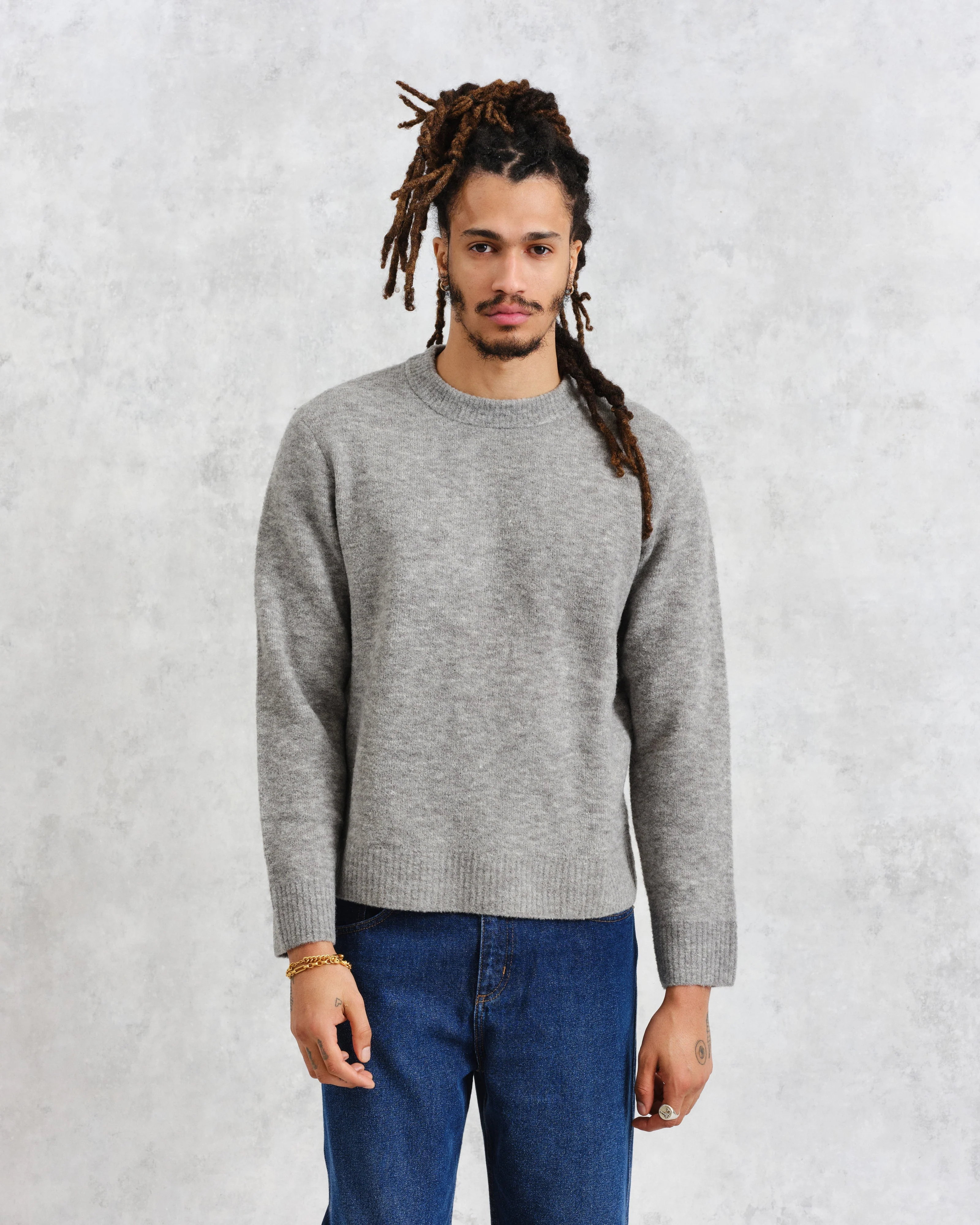 Wilde - Grey Marl Boucle Jumper - Image 2