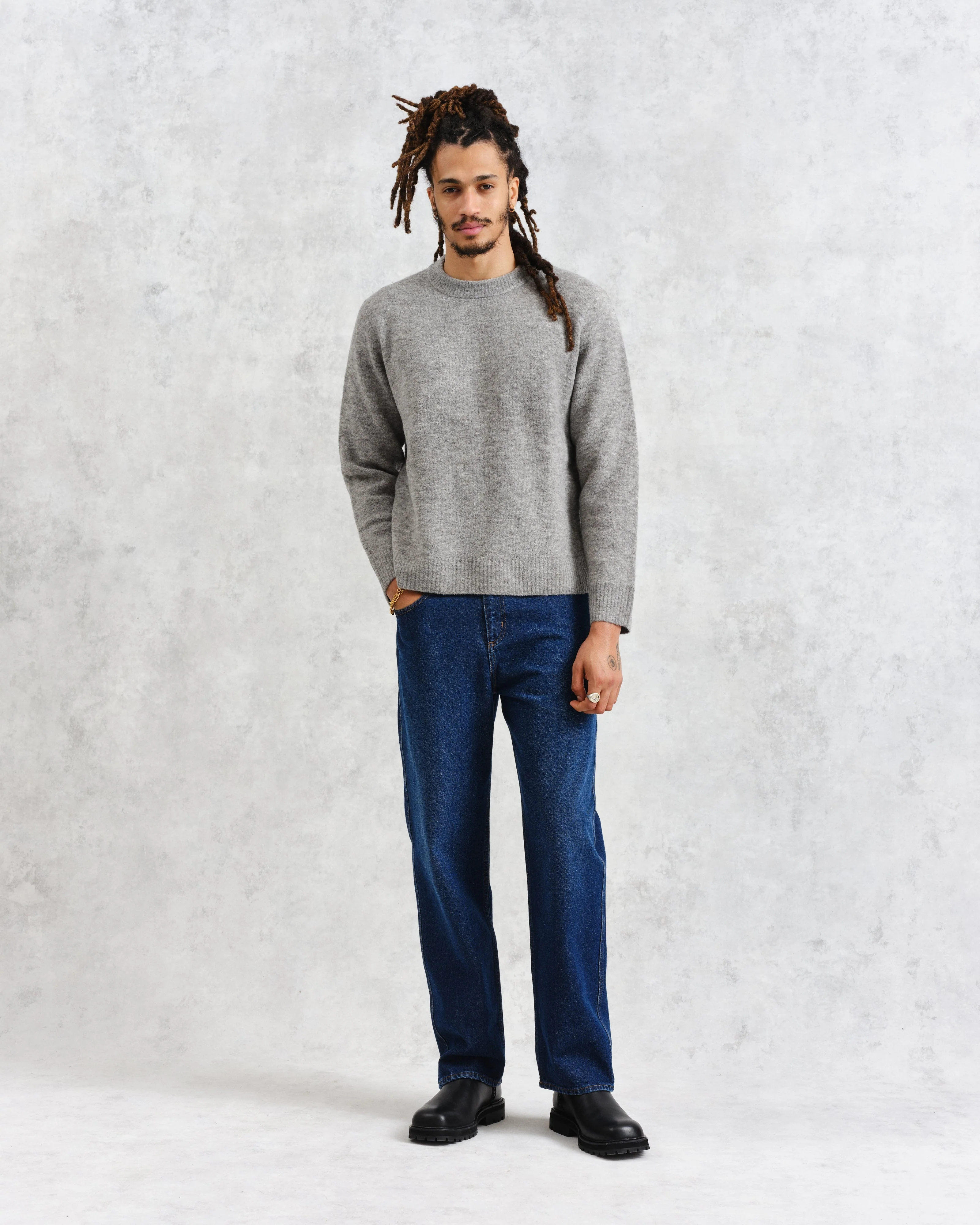 Wilde - Grey Marl Boucle Jumper - Image 4