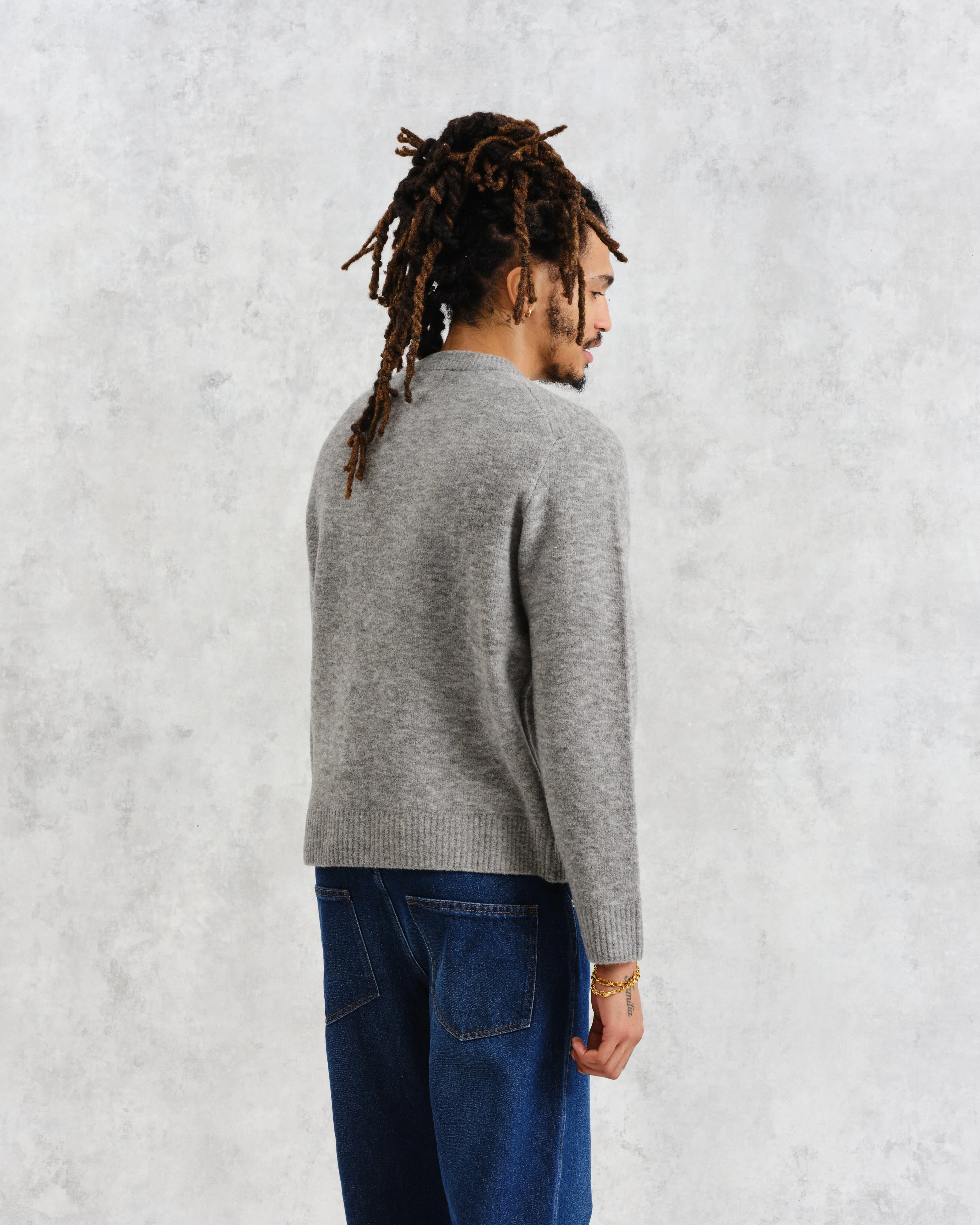 Wilde - Grey Marl Boucle Jumper - Image 6