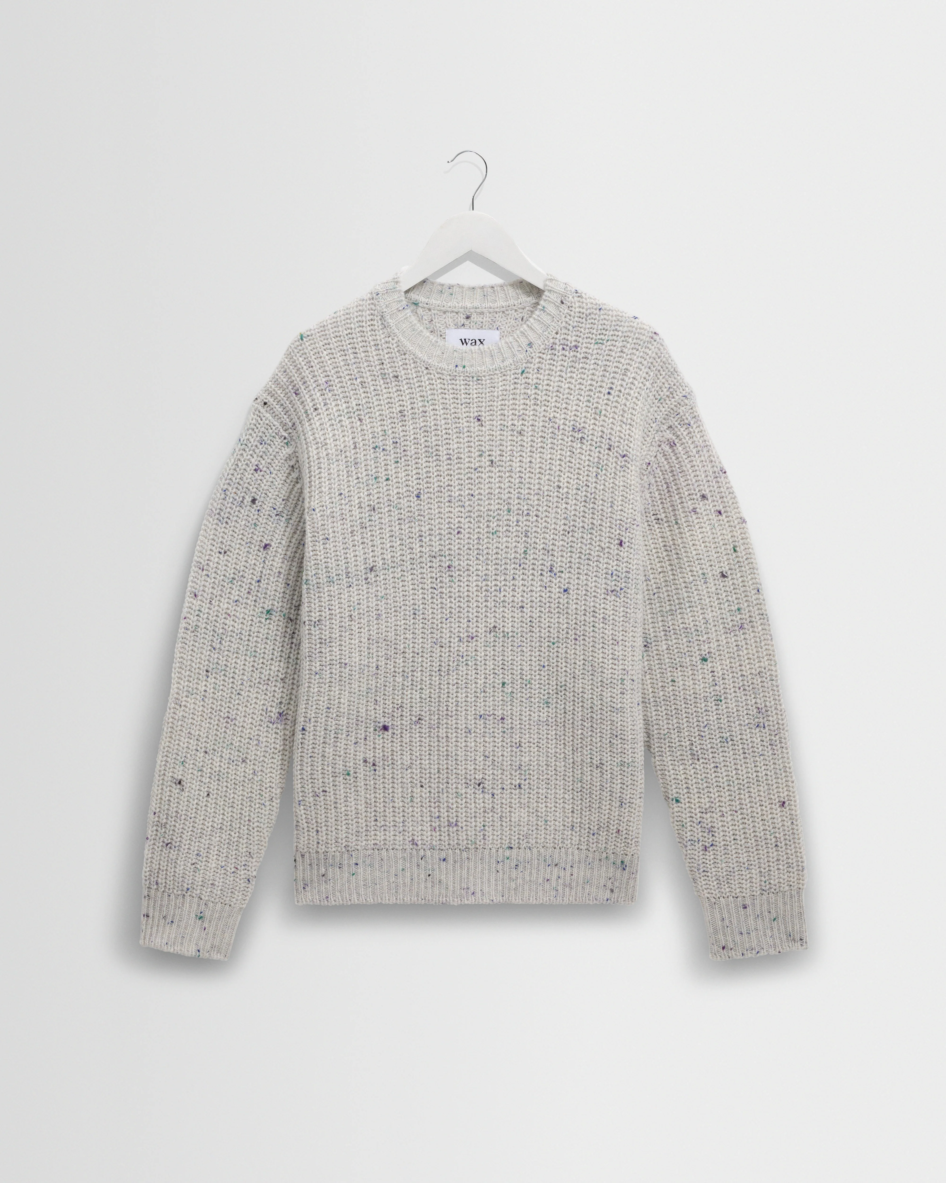Wilde - Multicolour Fleck Ribbed Chunky Wool Crewneck