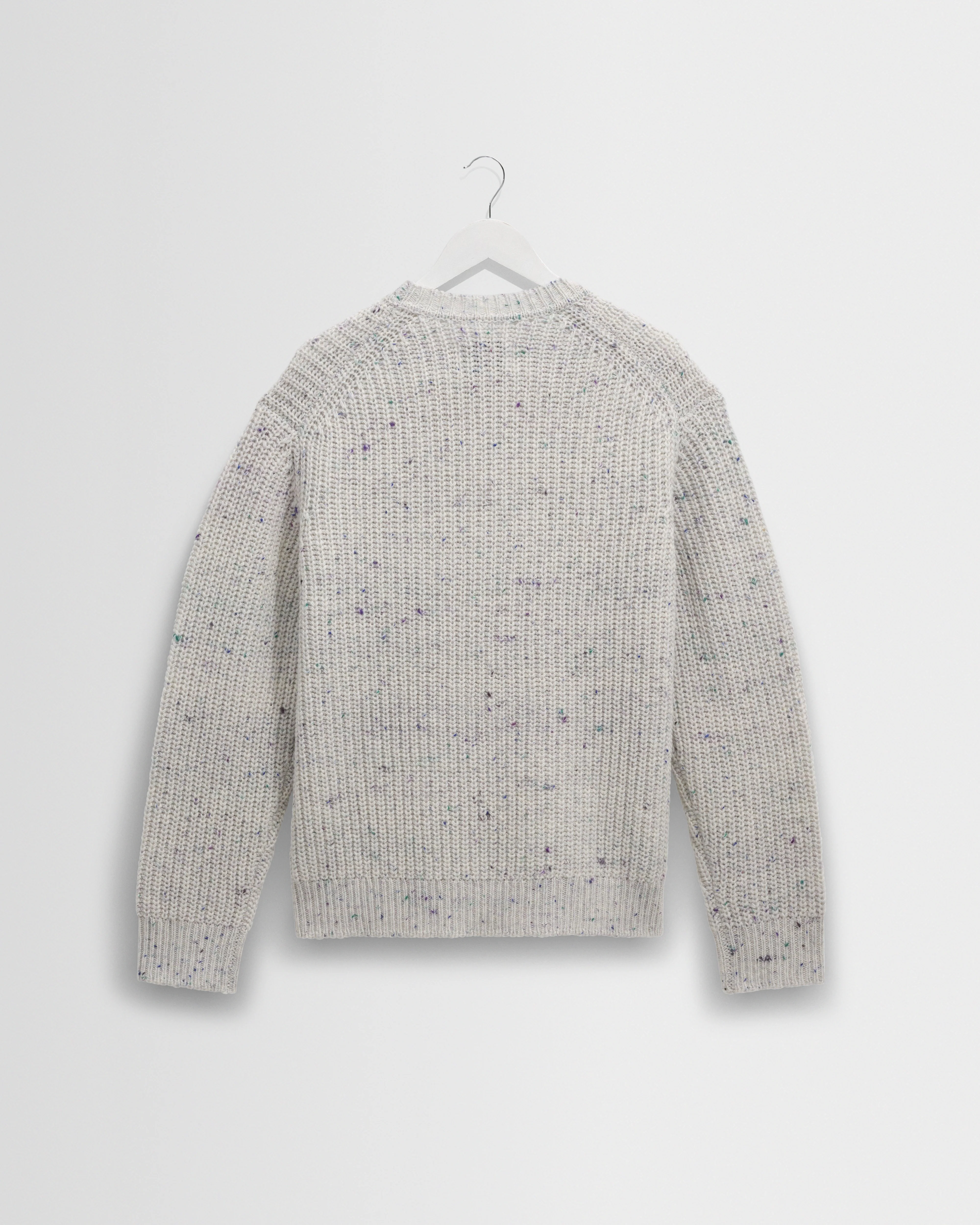Wilde - Multicolour Fleck Ribbed Chunky Wool Crewneck - Image 8