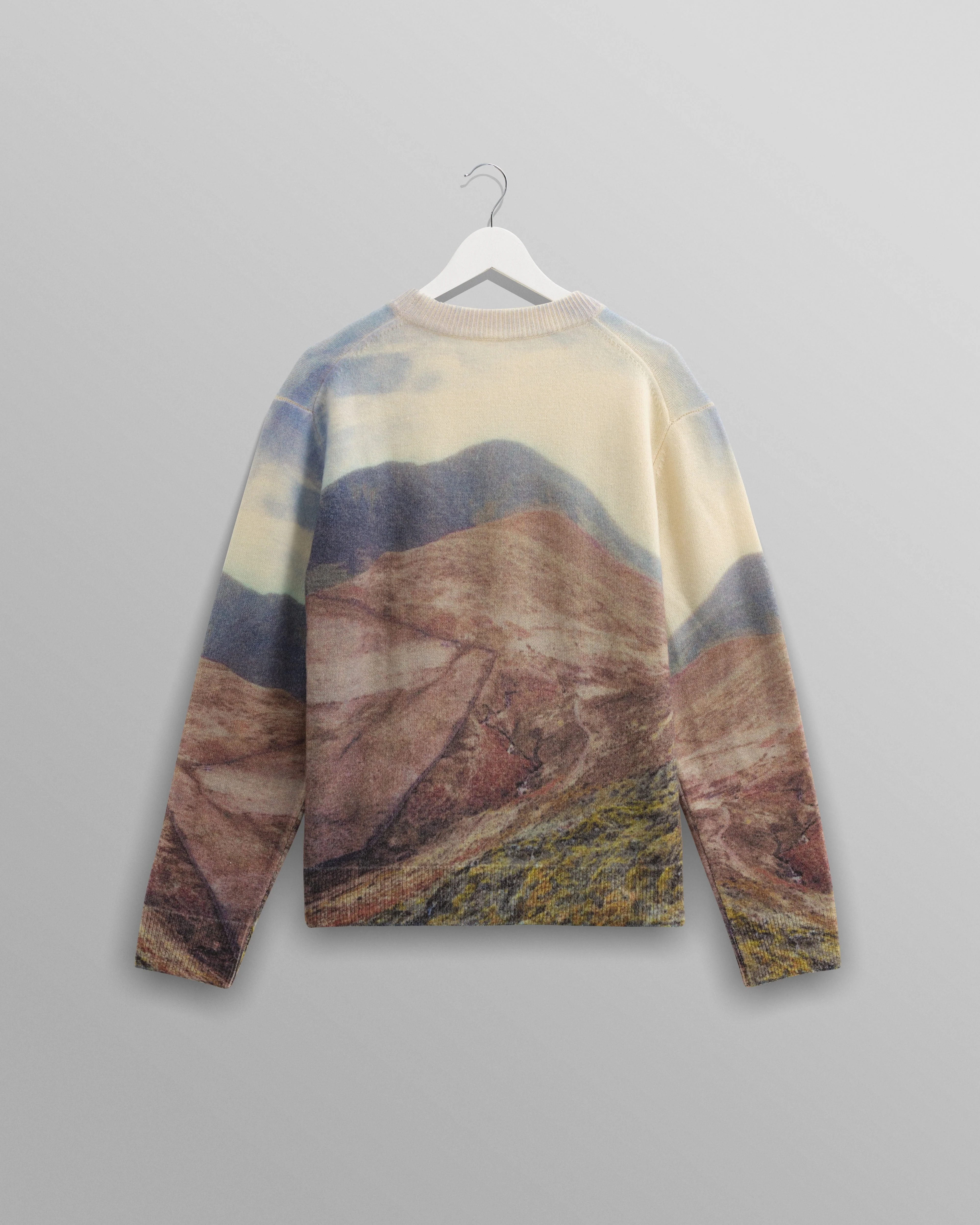 Wilde - Natural Landscape Print Wool Jumper - Image 10