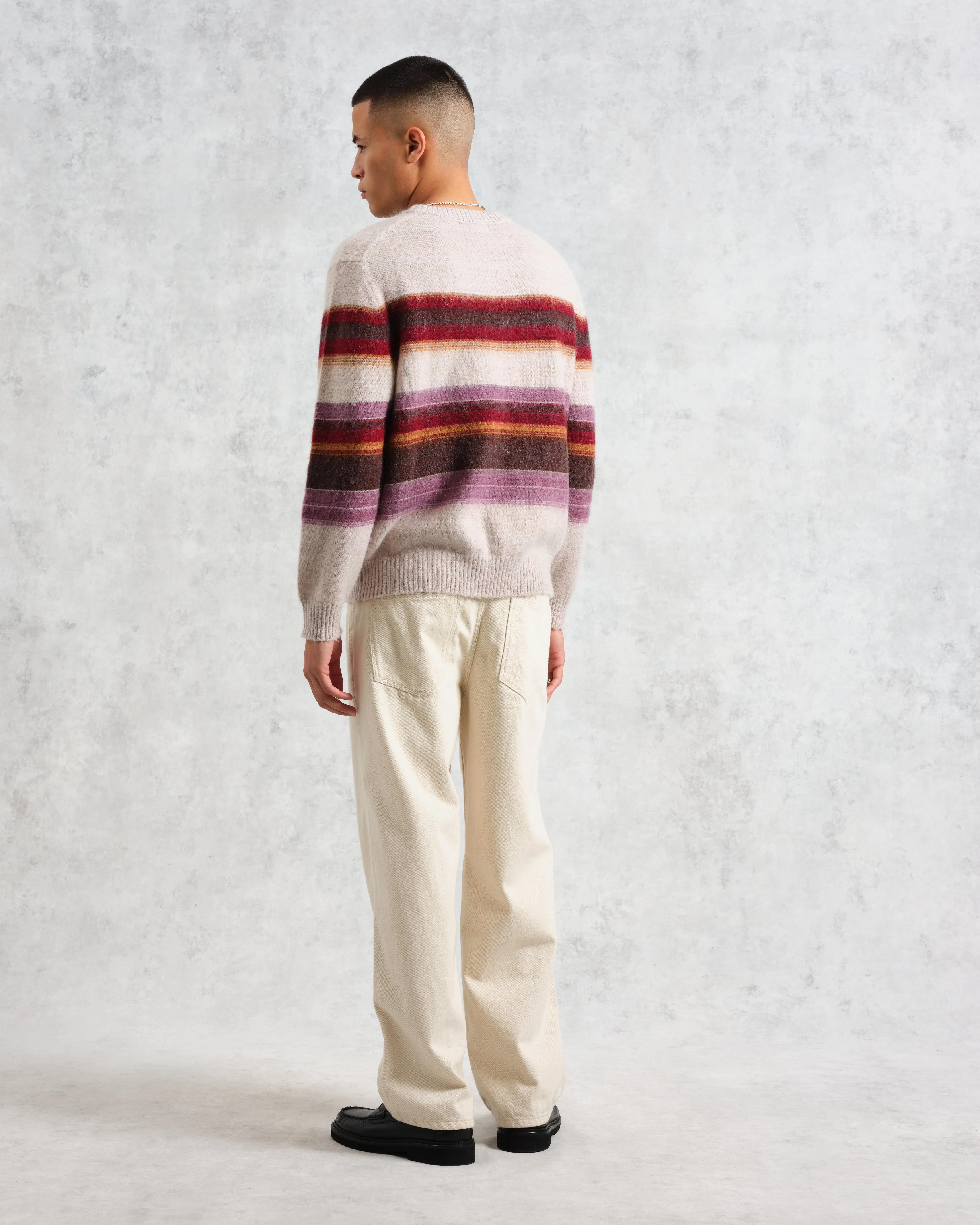 Wilde - Oatmeal Brush Stripe Wool Jumper - Image 6