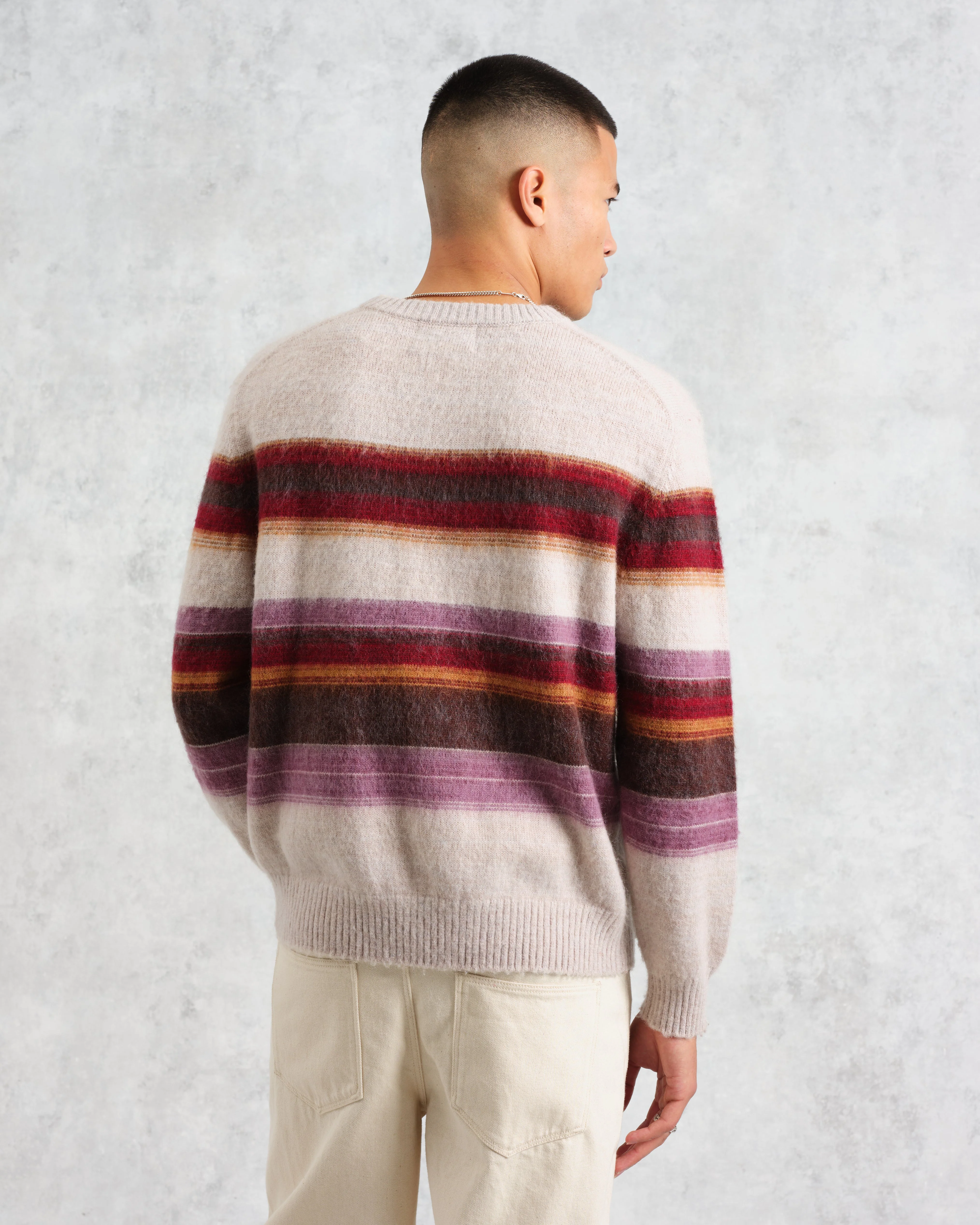 Wilde - Oatmeal Brush Stripe Wool Jumper - Image 7