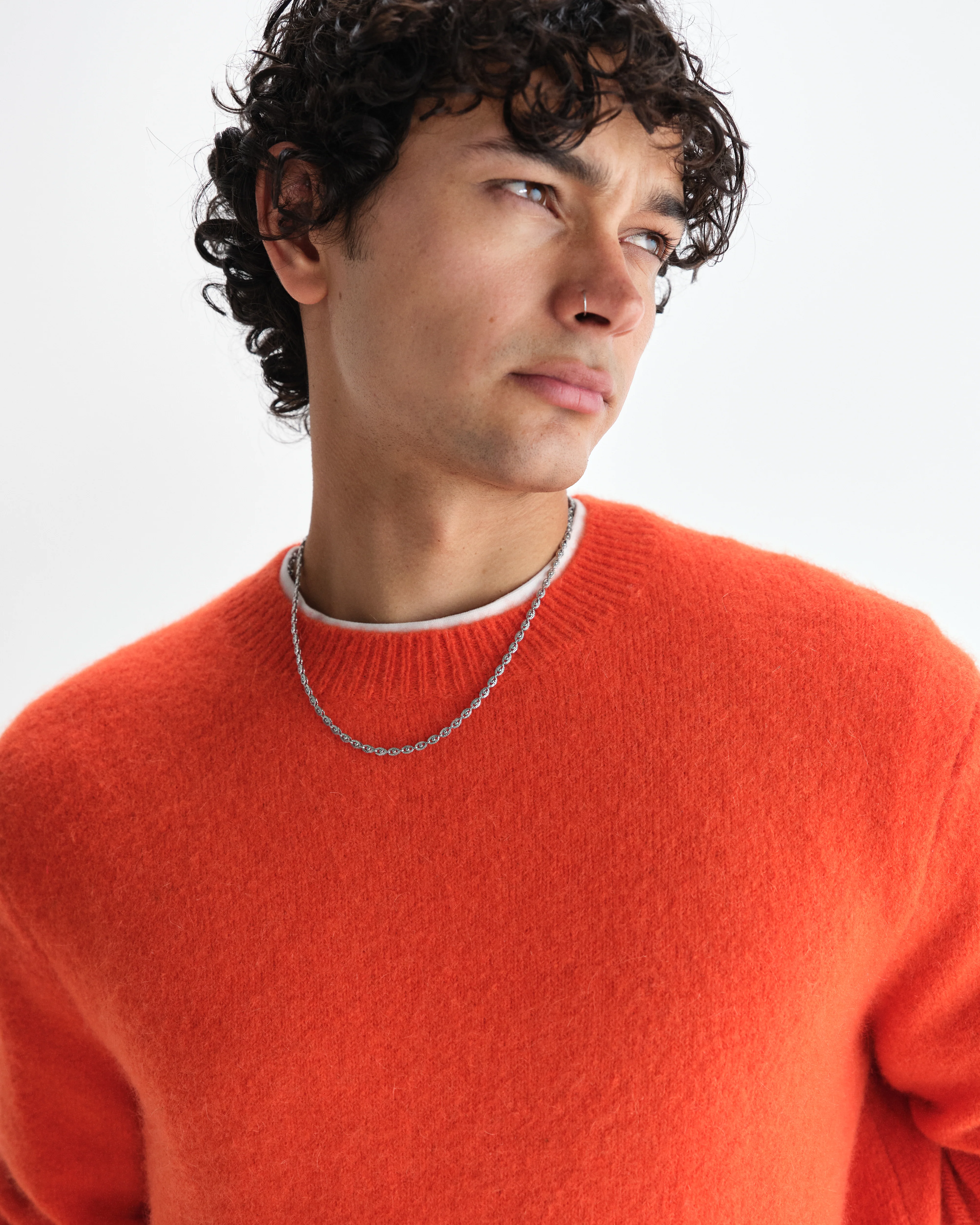 Wilde - Orange Fluffy Wool Crewneck - Image 3