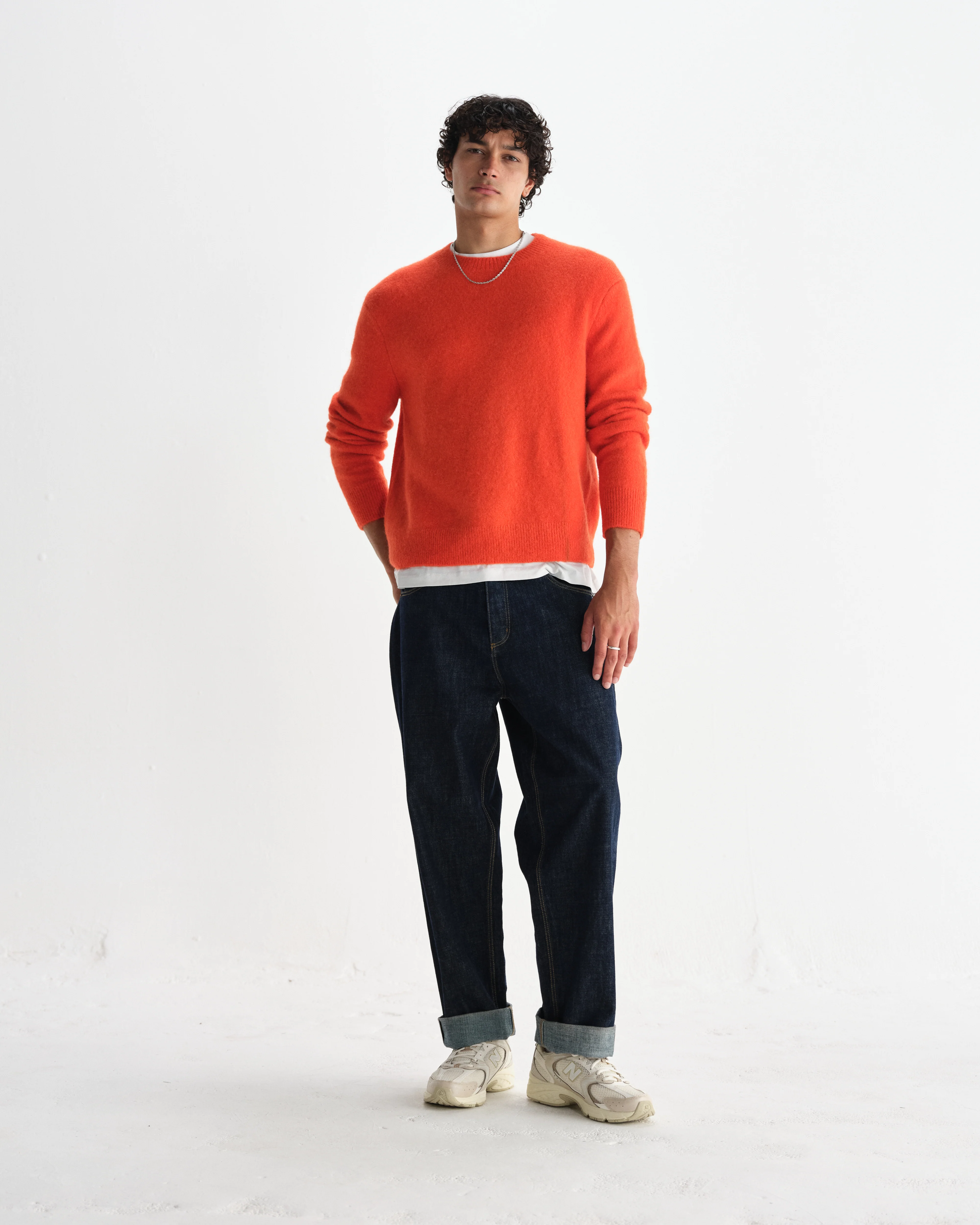 Wilde - Orange Fluffy Wool Crewneck - Image 4