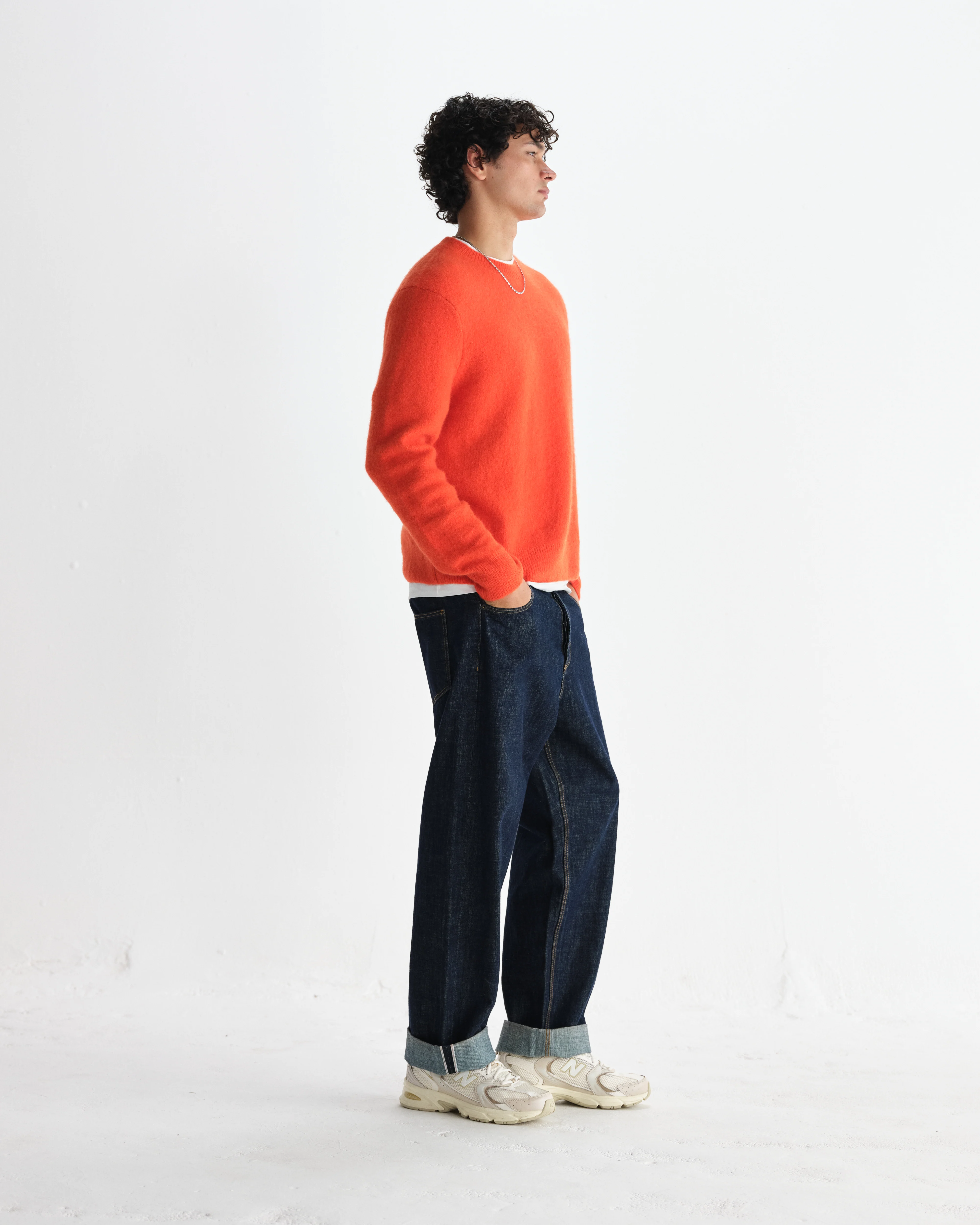 Wilde - Orange Fluffy Wool Crewneck - Image 5