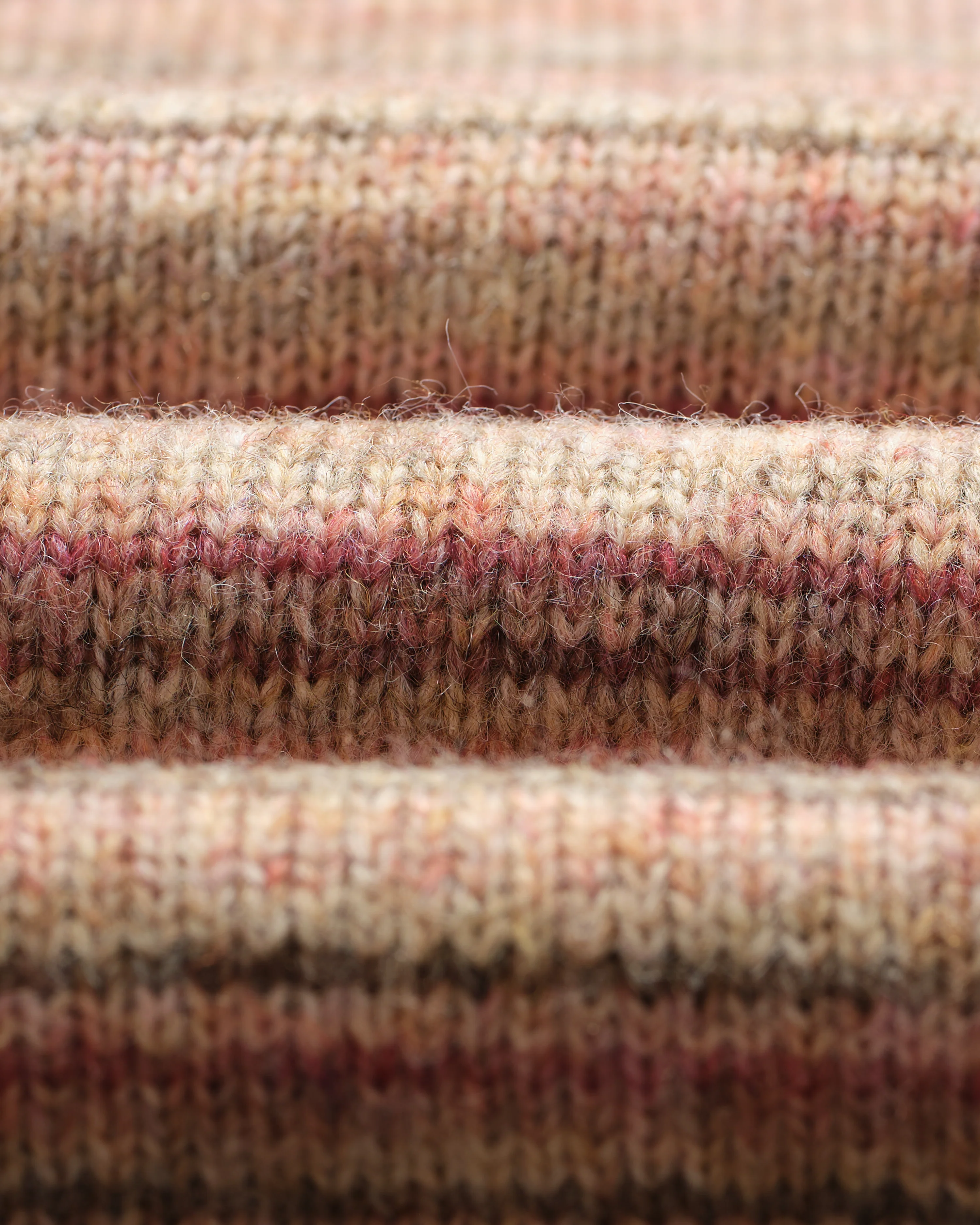 Wilde - Pink And Brown Space Dye Wool Crewneck - Image 9