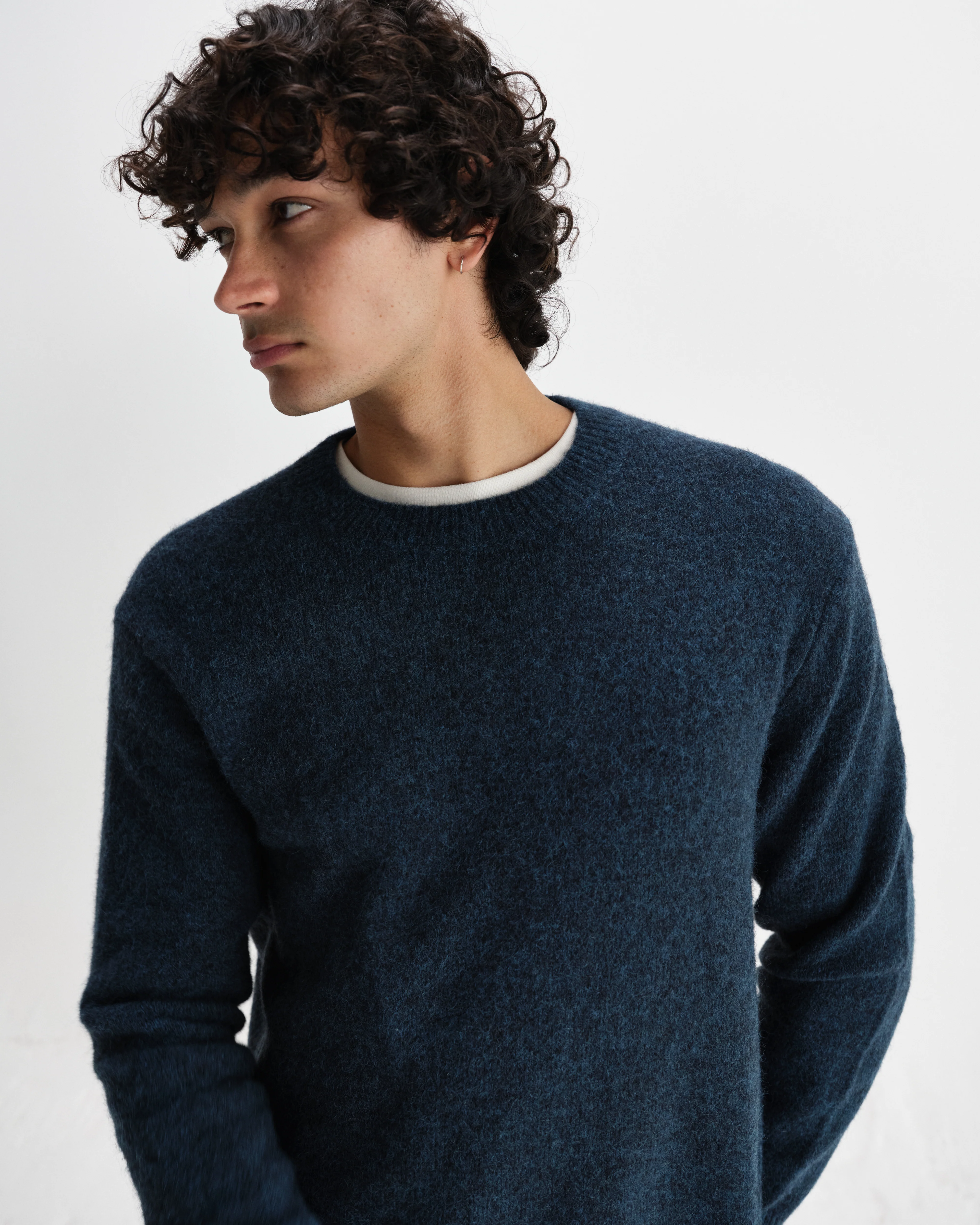 Wilde - Teal Fluffy Wool Crewneck - Image 3
